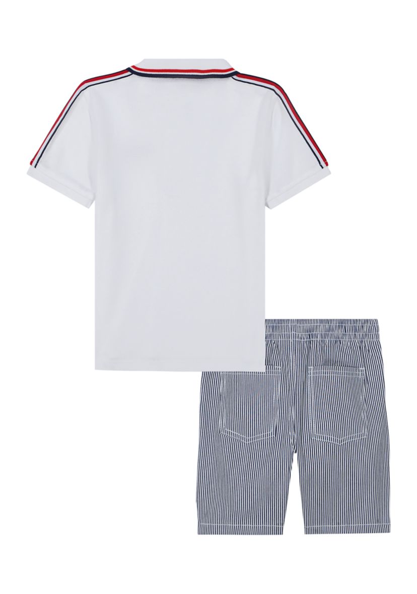 Toddler Boys 2 Piece Polo Shorts Set