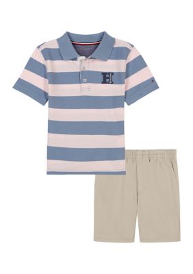 Toddler Boys Woven T-Shirt and Shorts Set