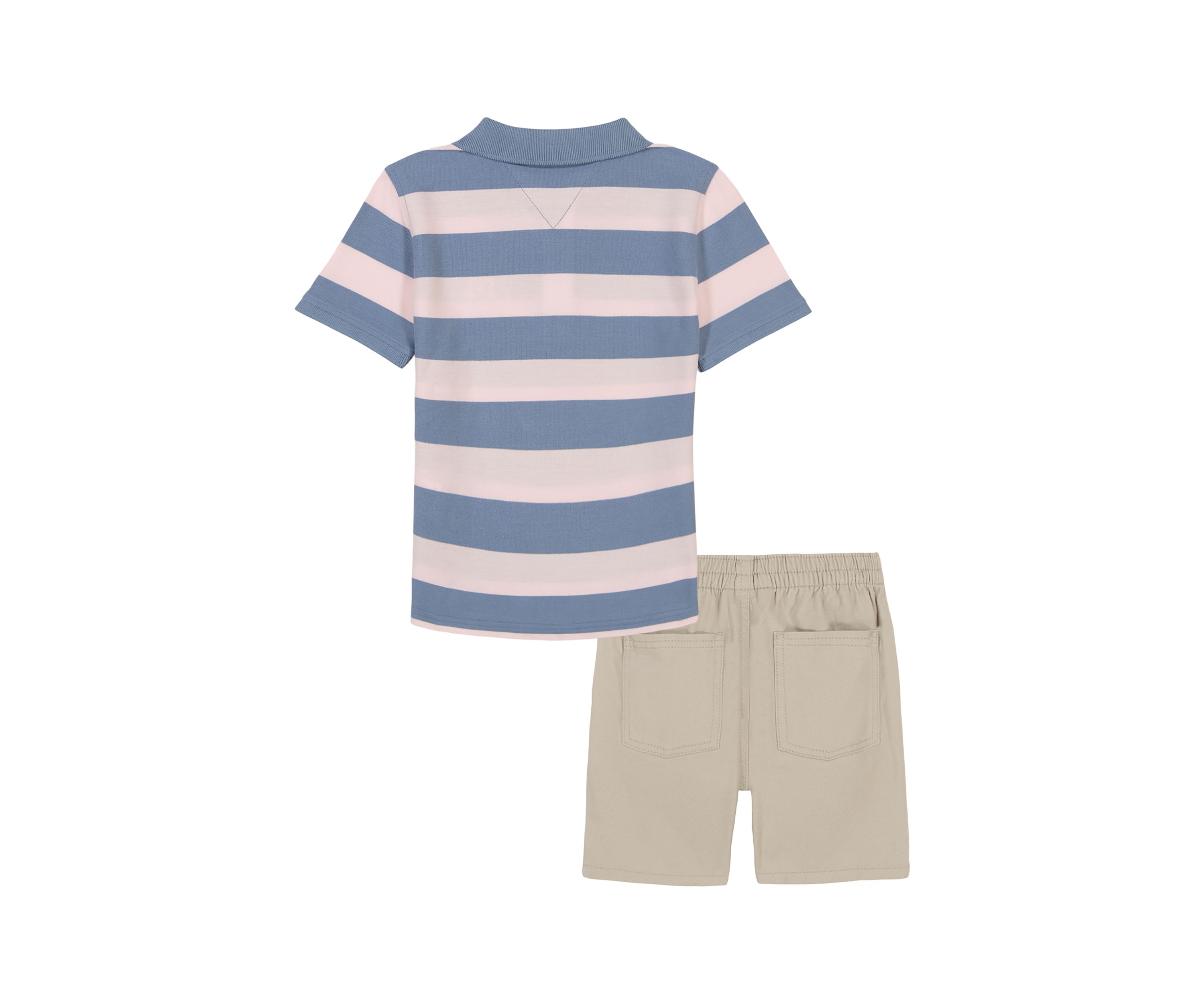 Toddler Boys Stripe Polo and Woven Shorts Set