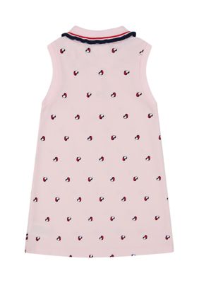 Toddler Girls Piqué Heart Printed Flag Dress
