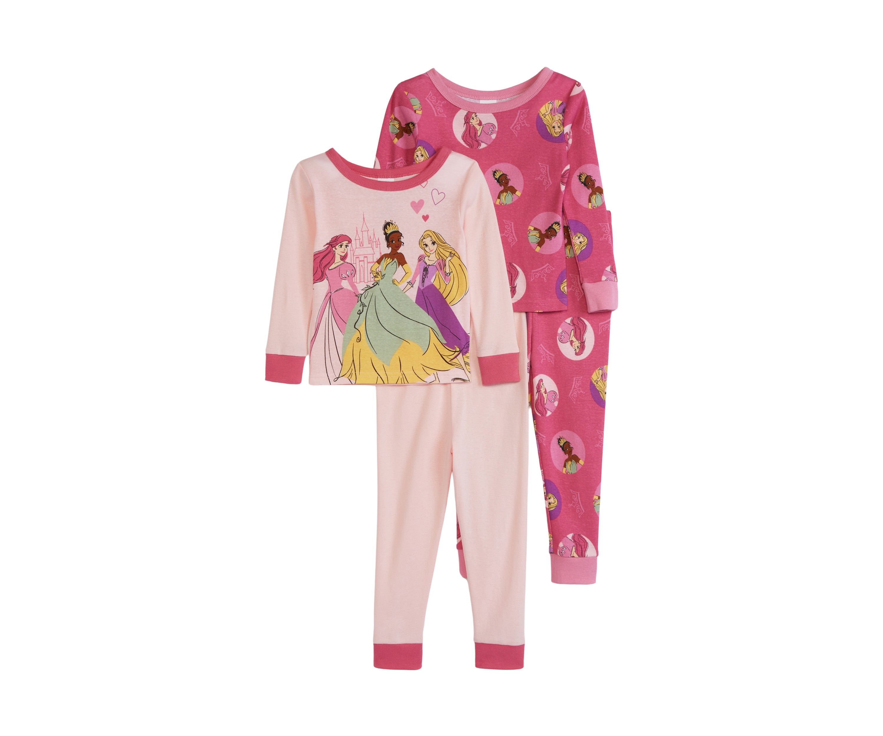 Toddler Girls Princess Castle 4 Piece Pajama Set