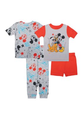 Disney Mickey Toddler Boys 4 Piece Cotton Pajama Set belk