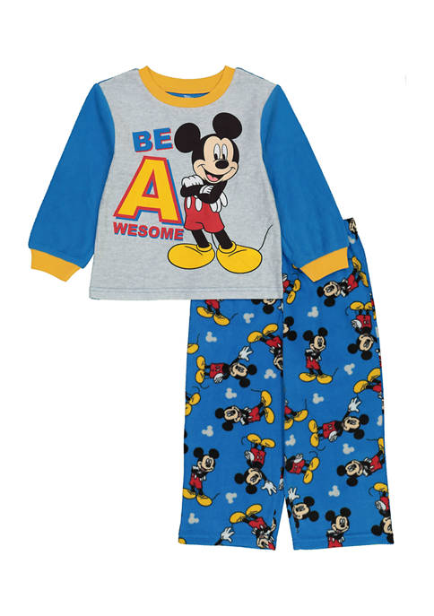 AME Toddler Boys Mickey 2 Piece Fleece Pajama