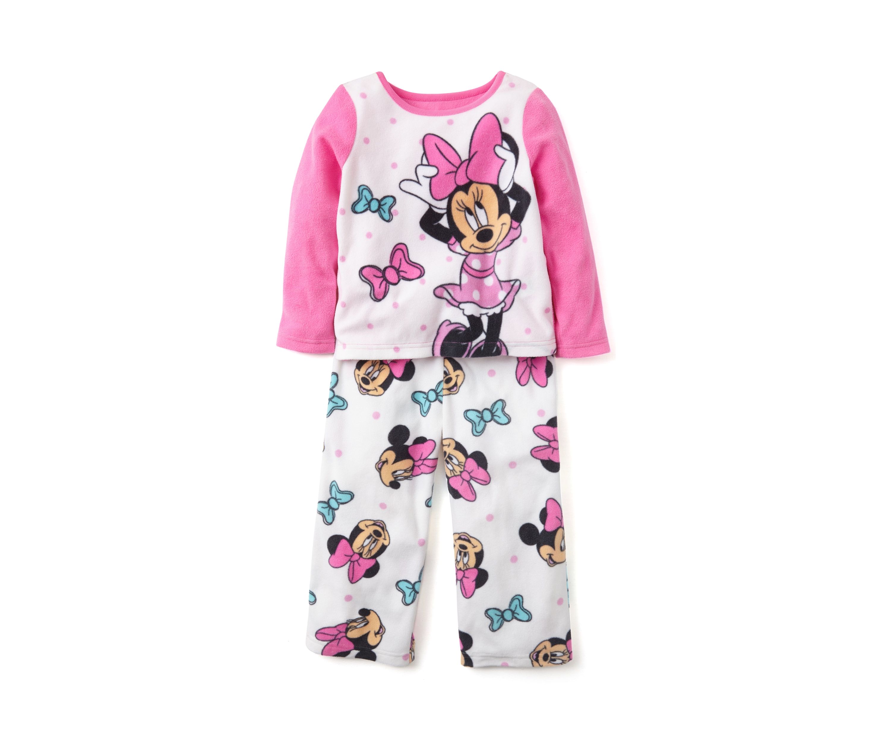 Toddler Girls Minnie Bow Printed Pajama Set