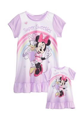 New Disney Toddler Girl Minnie Mouse Daisy Duck Nightgown with