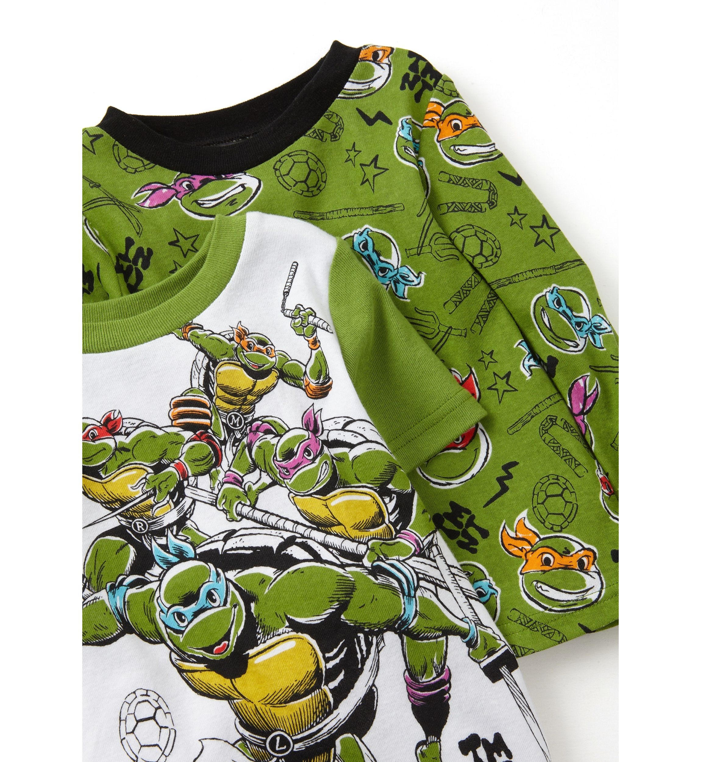 Toddler Boys 4-Piece TMNT Pajama Set 