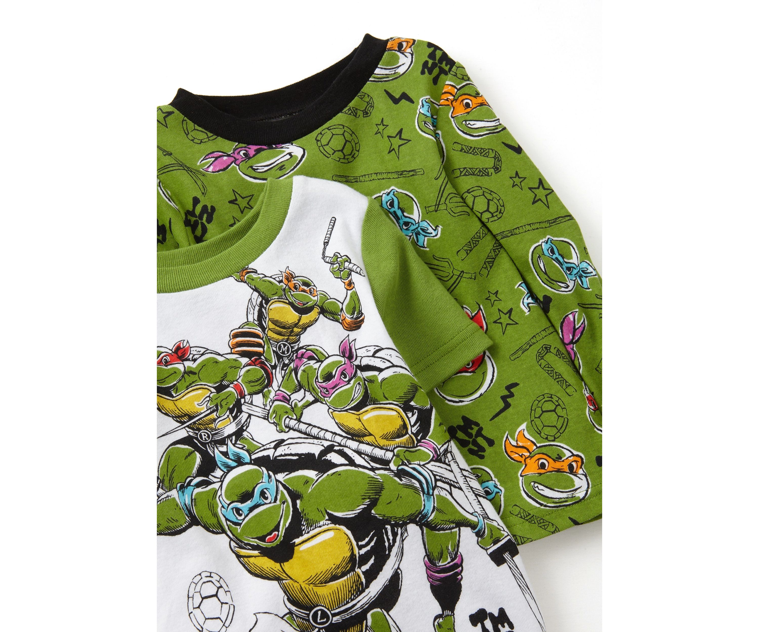 Toddler Boys 4-Piece TMNT Pajama Set 