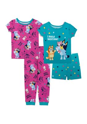 Girls 2-Piece Fleece Pajama Sets- Bring The Joy, Mint & Blue Pajama Se –  Sleep On It Kids