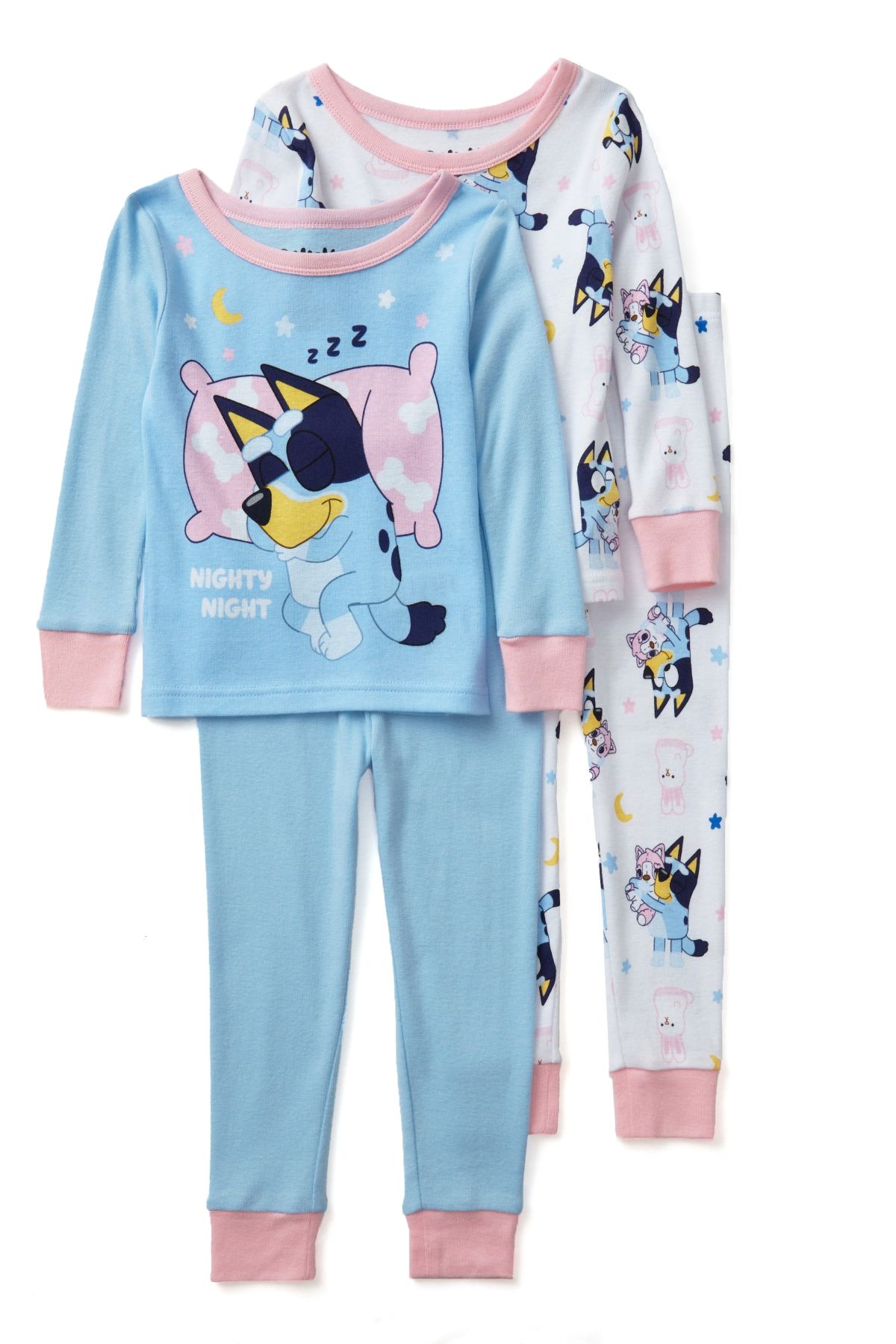 Toddler Girls Night Night Bluey Pajamas 