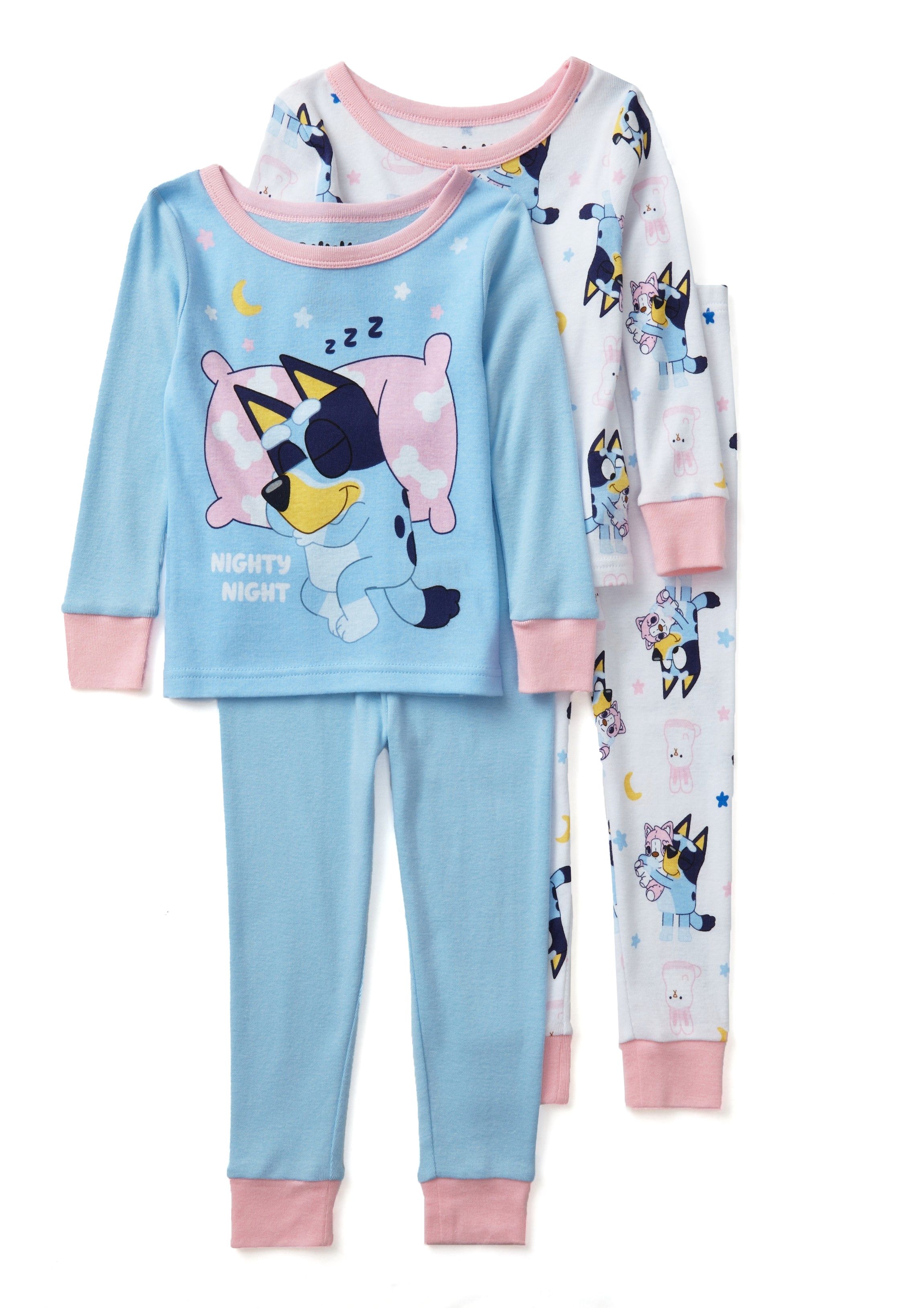 Toddler Girls Night Night Bluey Pajamas 