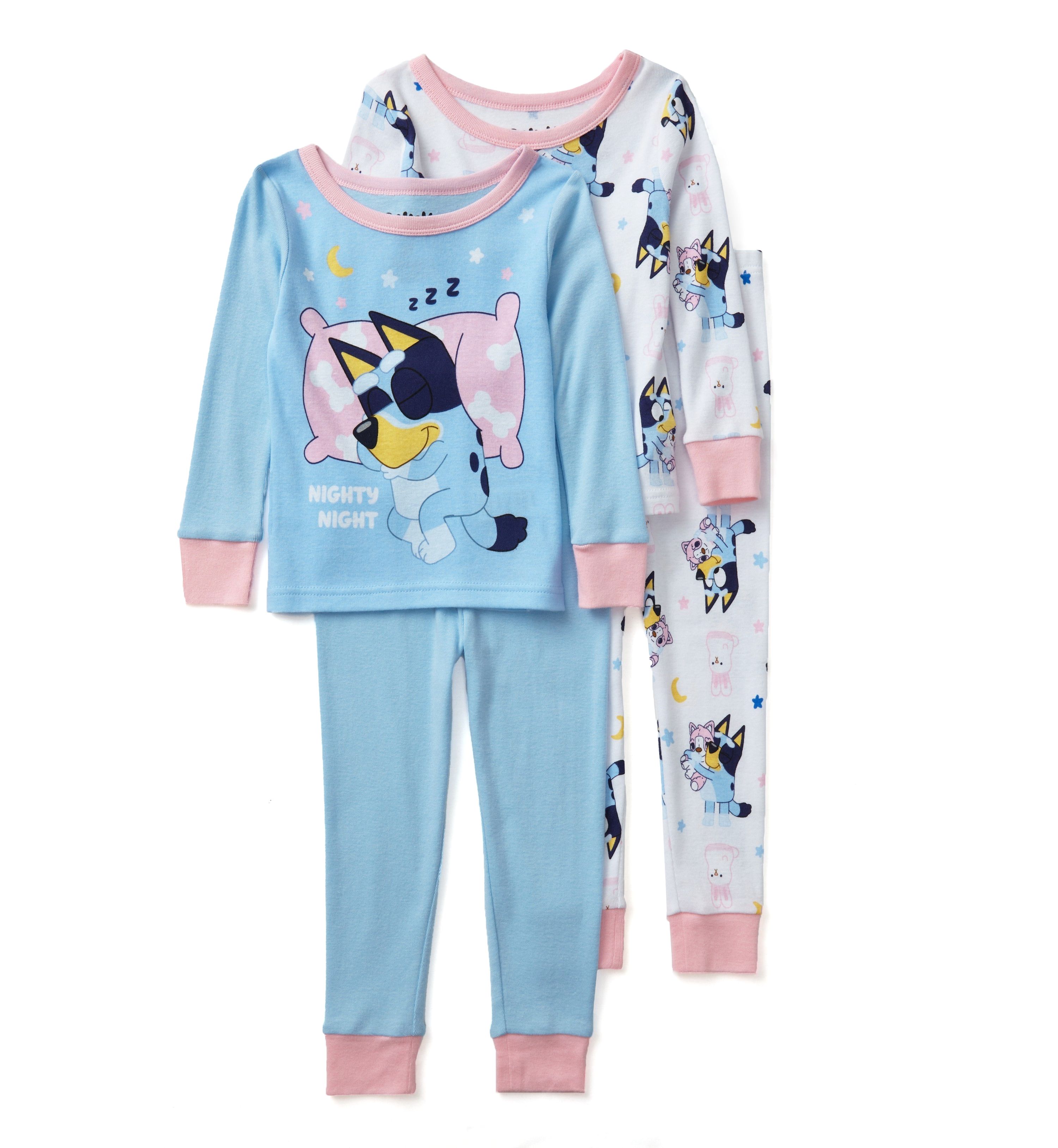 Toddler Girls Night Night Bluey Pajamas 