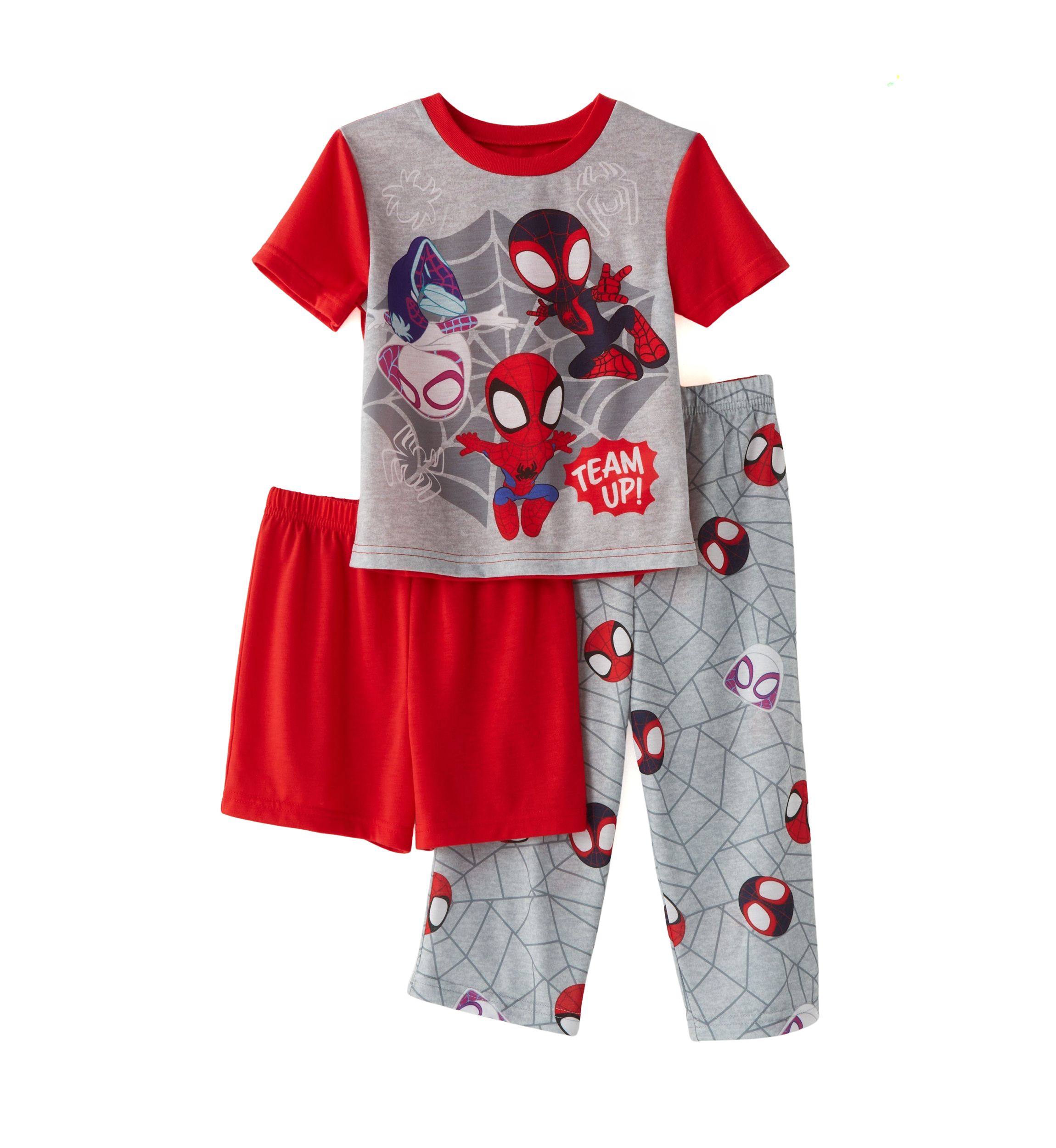Toddler Boys Spidey and Friends Three Piece Pajama Set