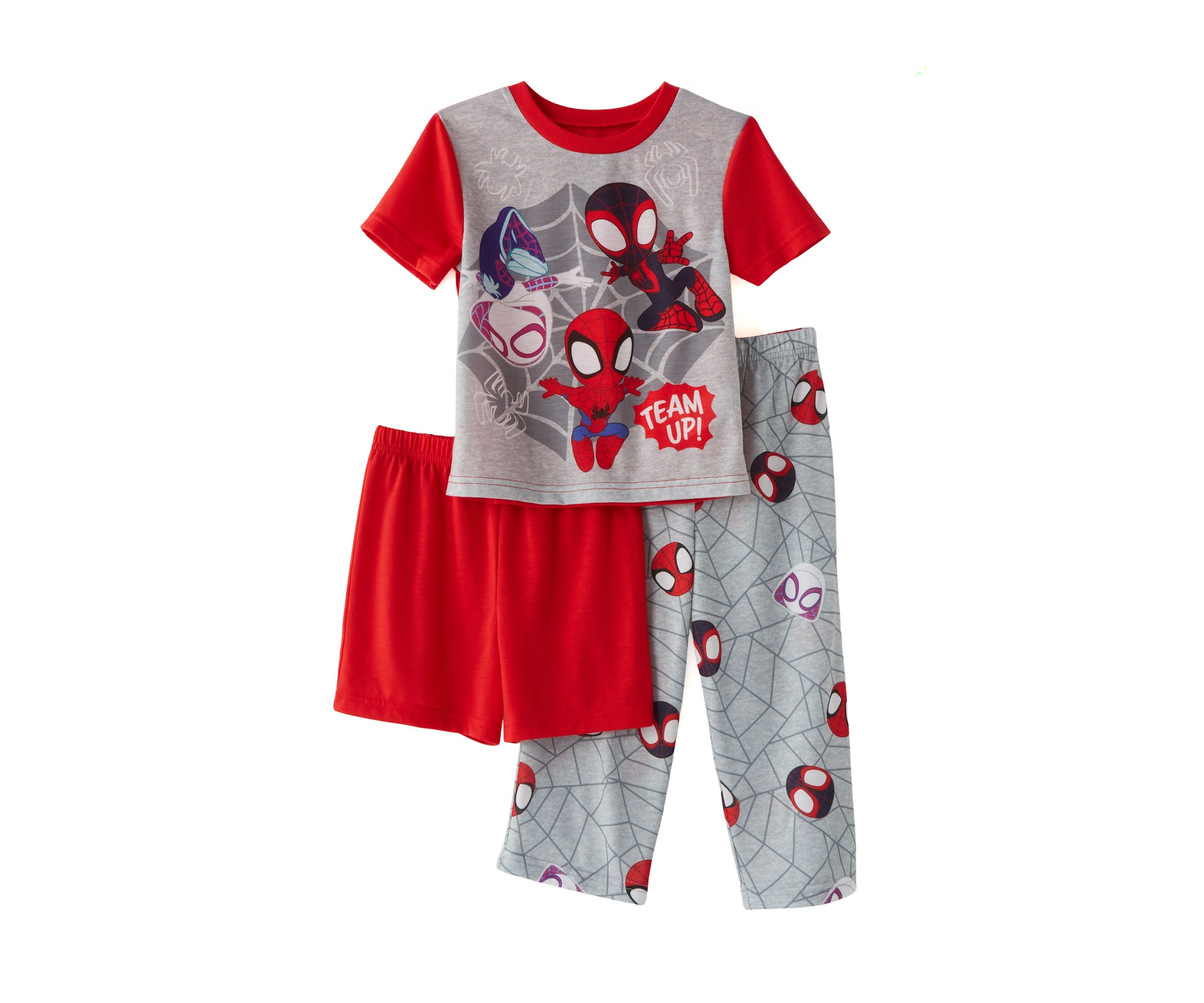 Toddler Boys Spidey and Friends Three Piece Pajama Set
