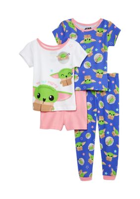Toddler Girls 4 Piece Pajama Set