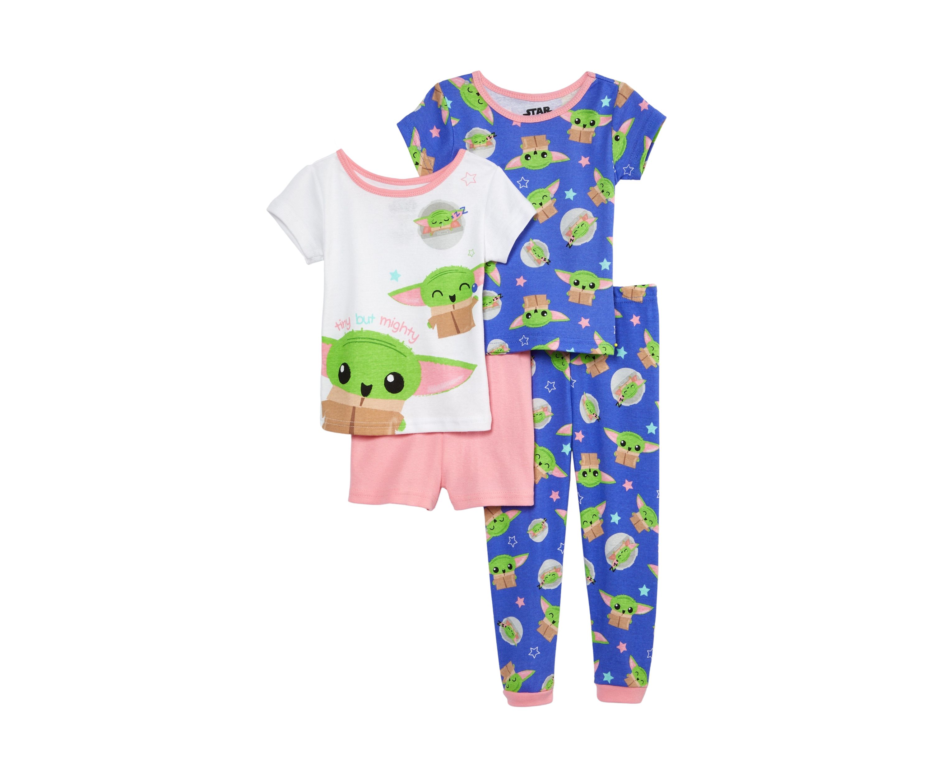 Toddler Girls 4 Piece Pajama Set 