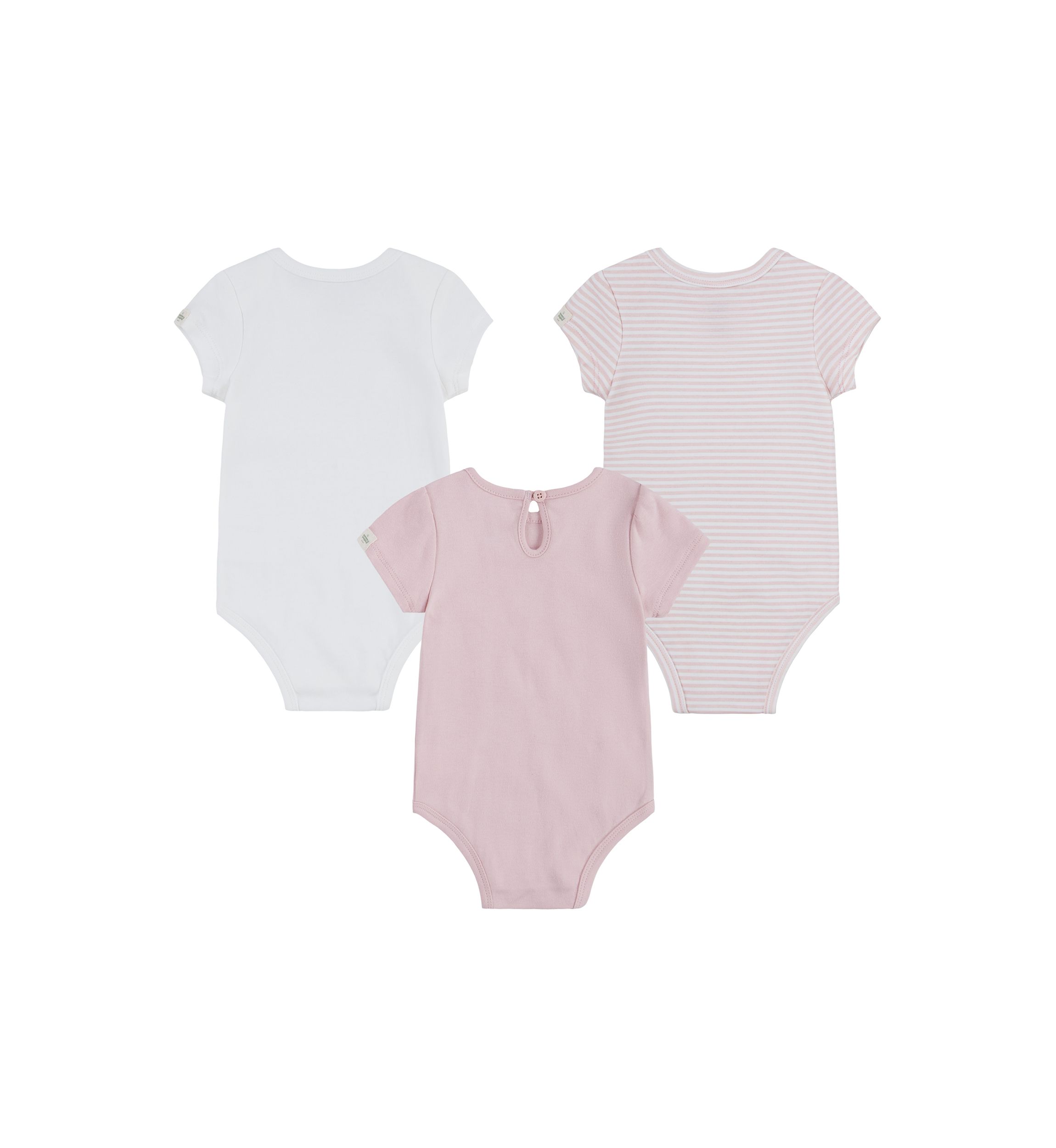 Baby Girls 3-Pack of Bow Bodysuits 