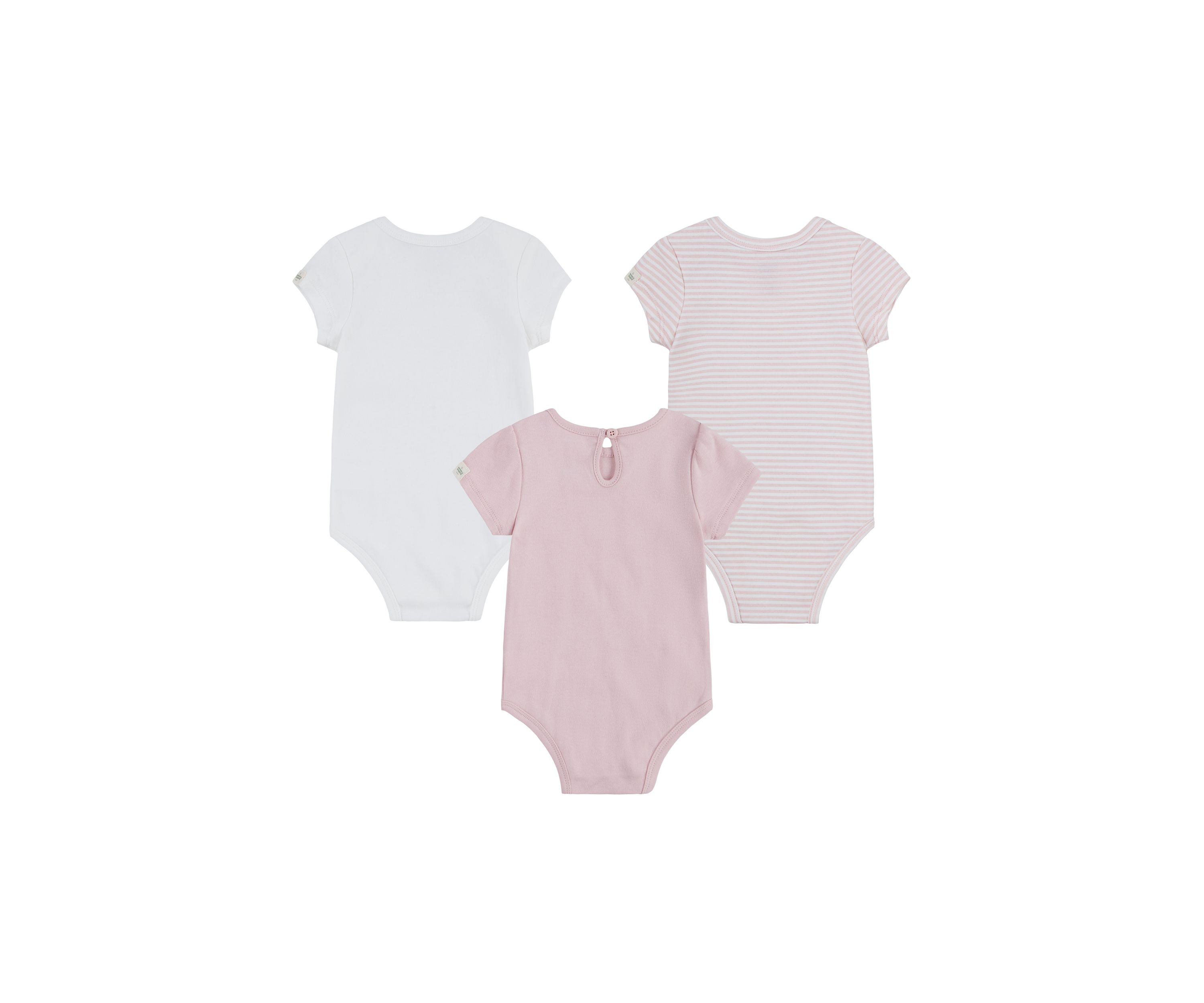 Baby Girls 3-Pack of Bow Bodysuits 