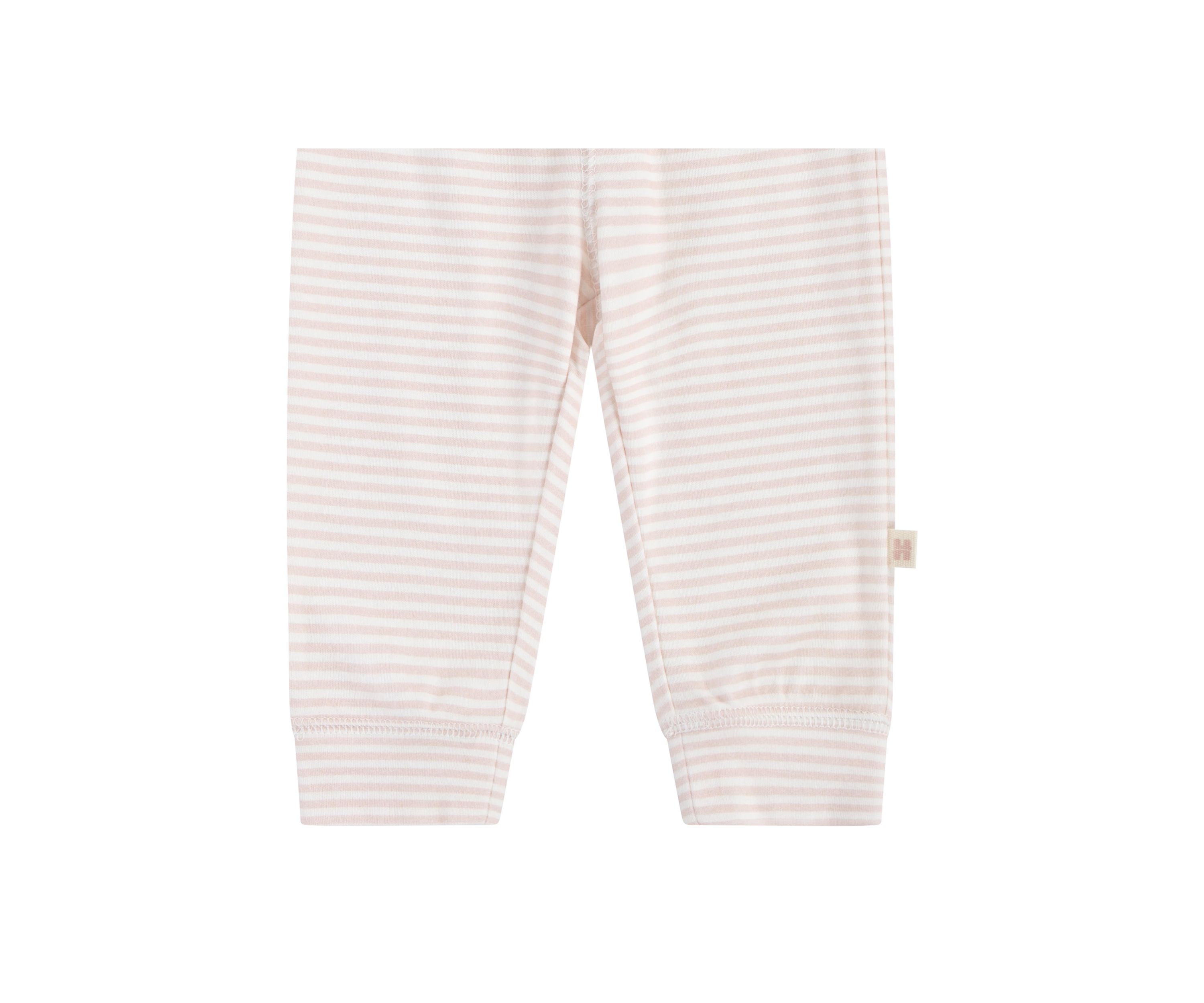 Baby Girls Printed and Solid Pants - 2 Pack