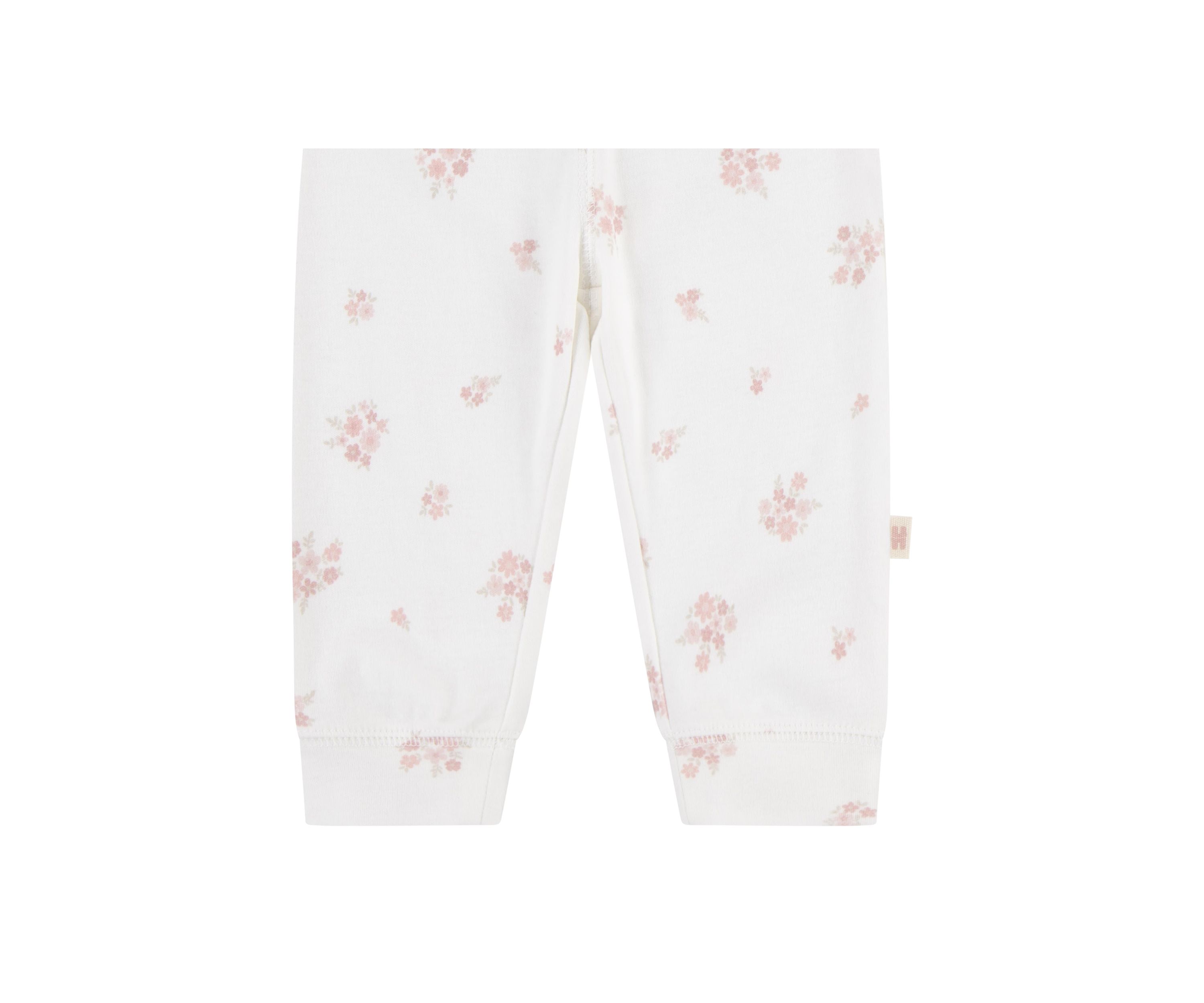 Baby Girls Printed and Solid Pants - 2 Pack