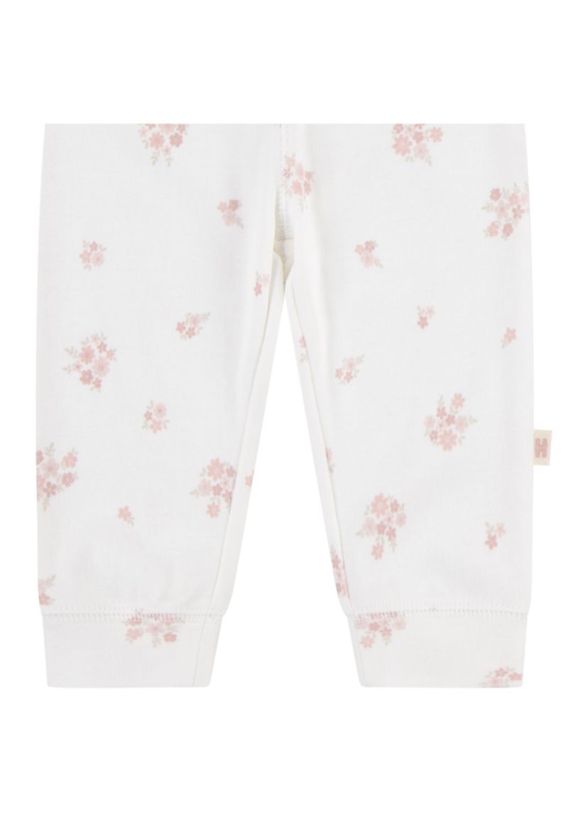 Baby Girls Printed and Solid Pants - 2 Pack