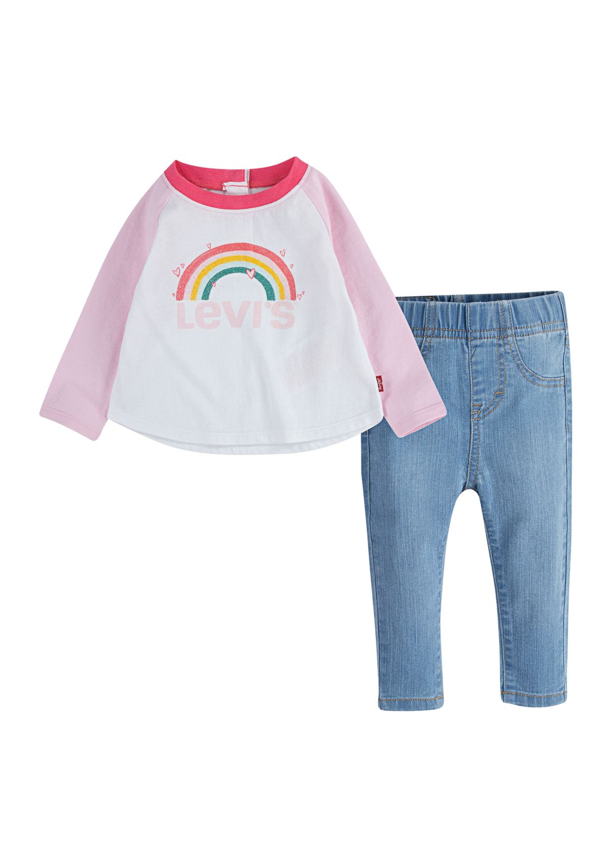 Baby Girls Raglan T-Shirt and Jeggings Set