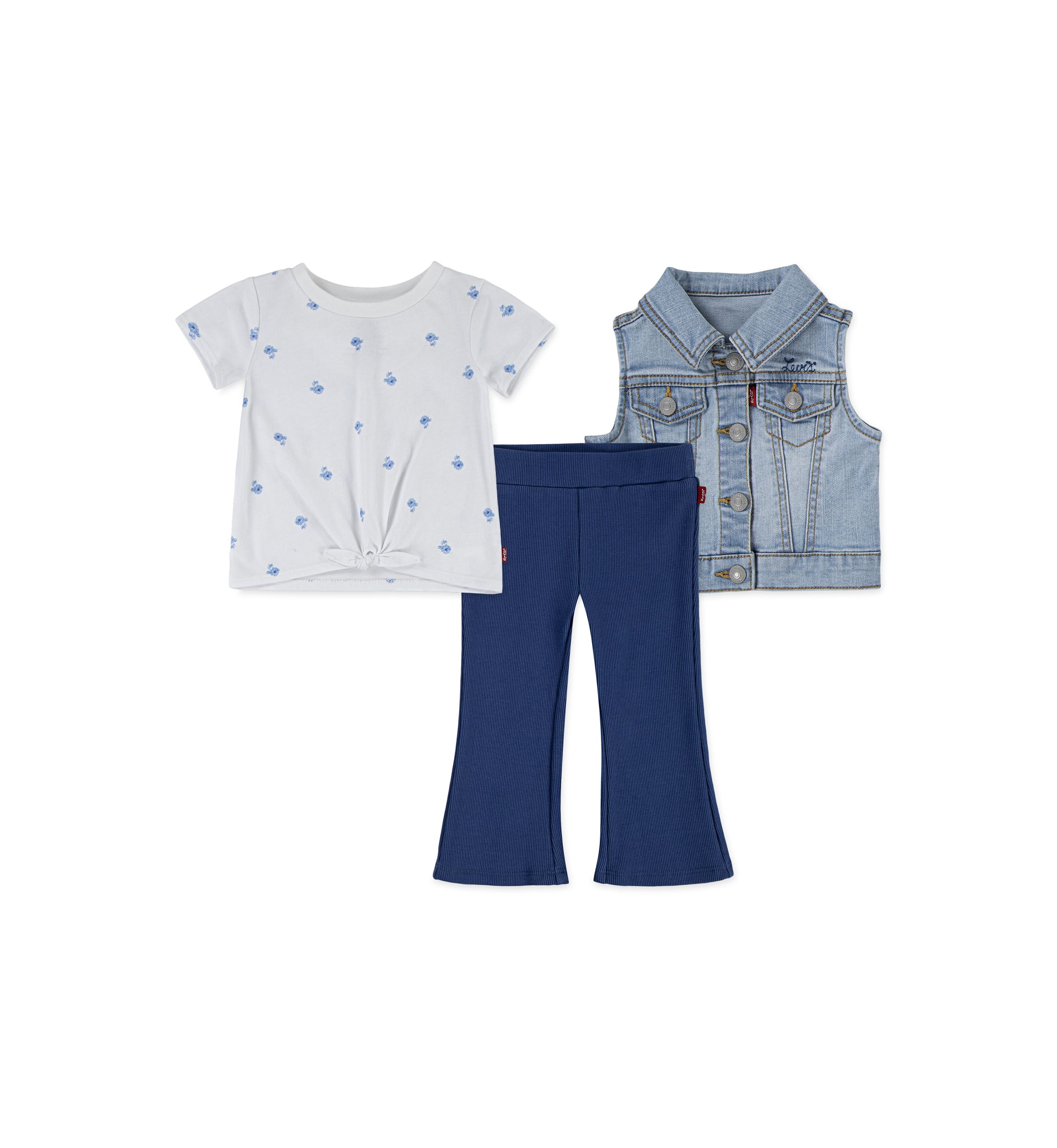 Baby Girls 3-Piece Vest Set 