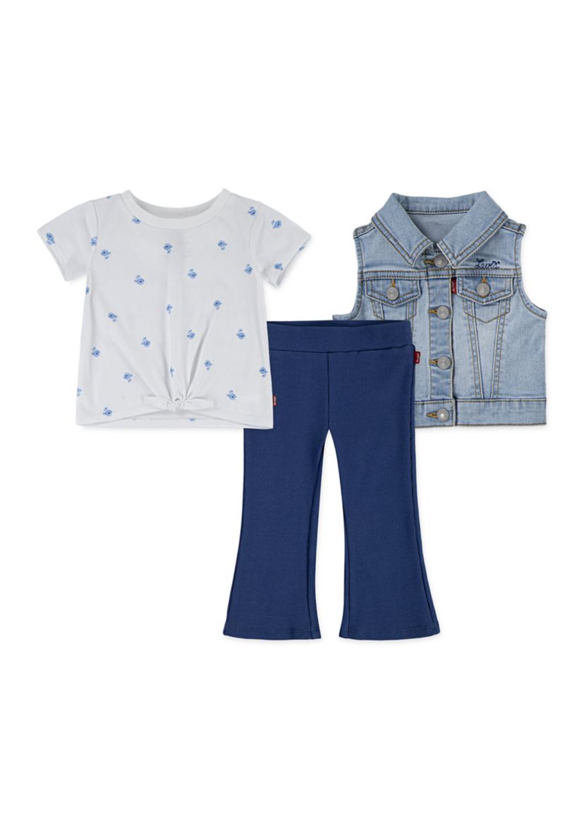Baby Girls 3-Piece Vest Set 