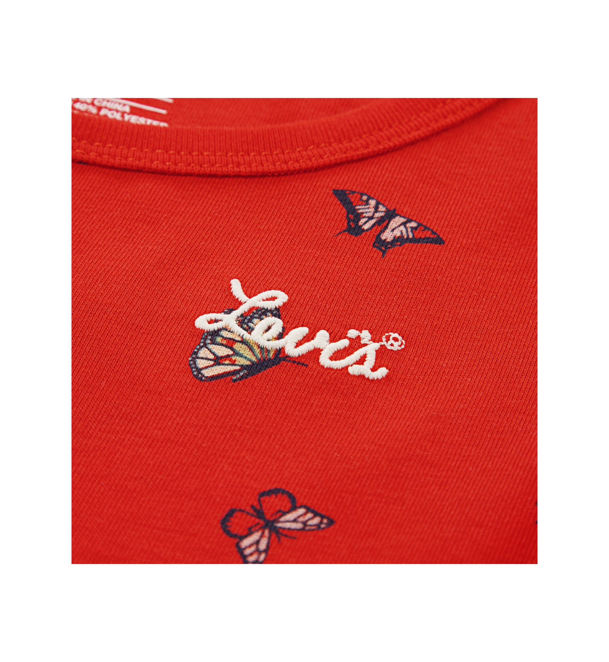 Baby Girls Printed Peplum Top and Jeans Set