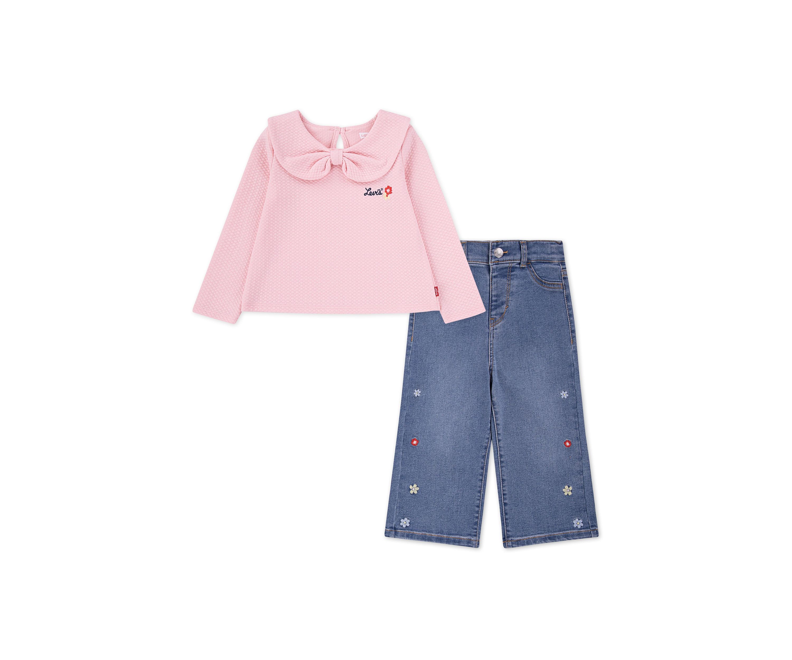 Baby Girls Top and Denim Jeans Set