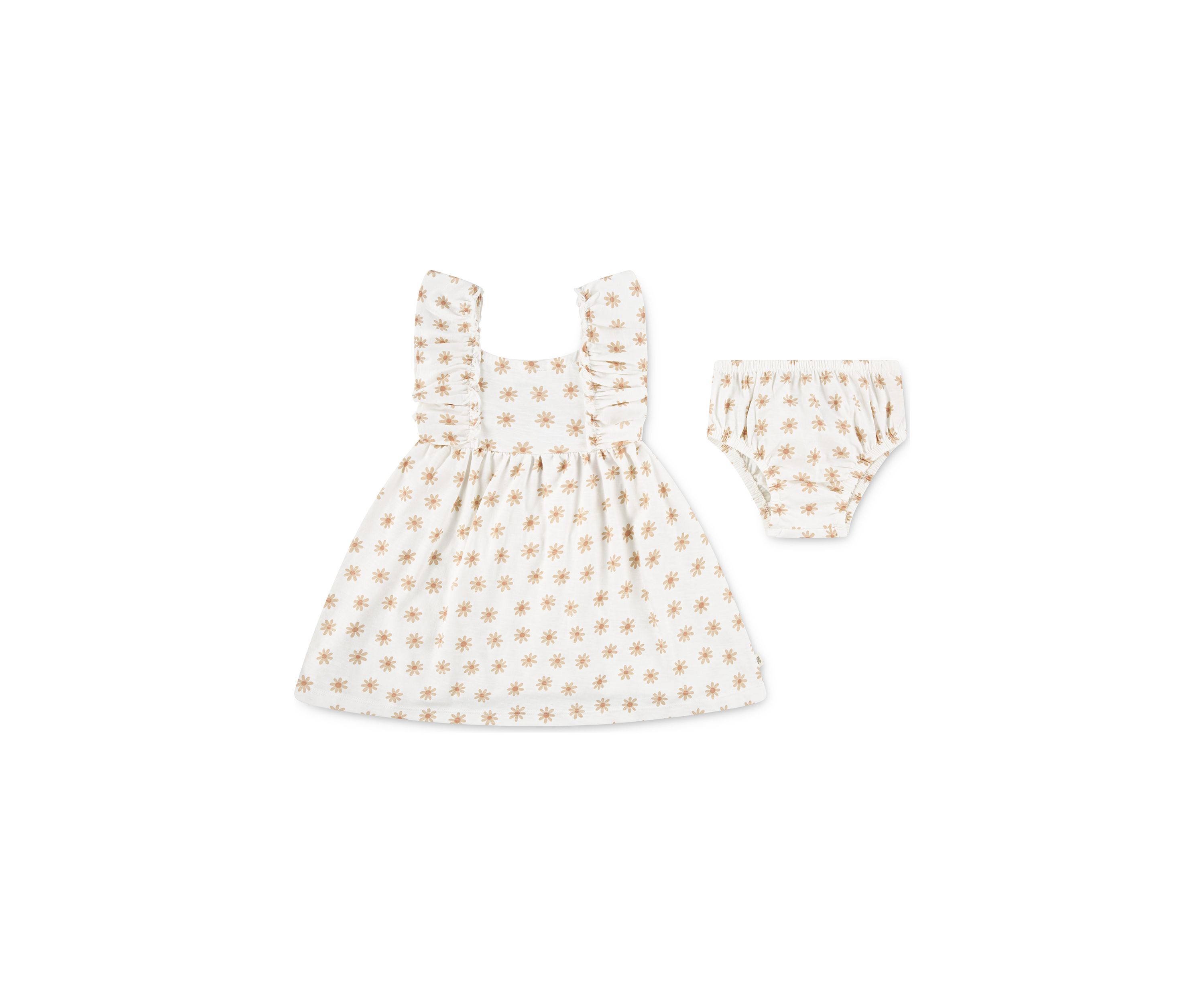 Baby Girls Floral Dress and Diaper Cover