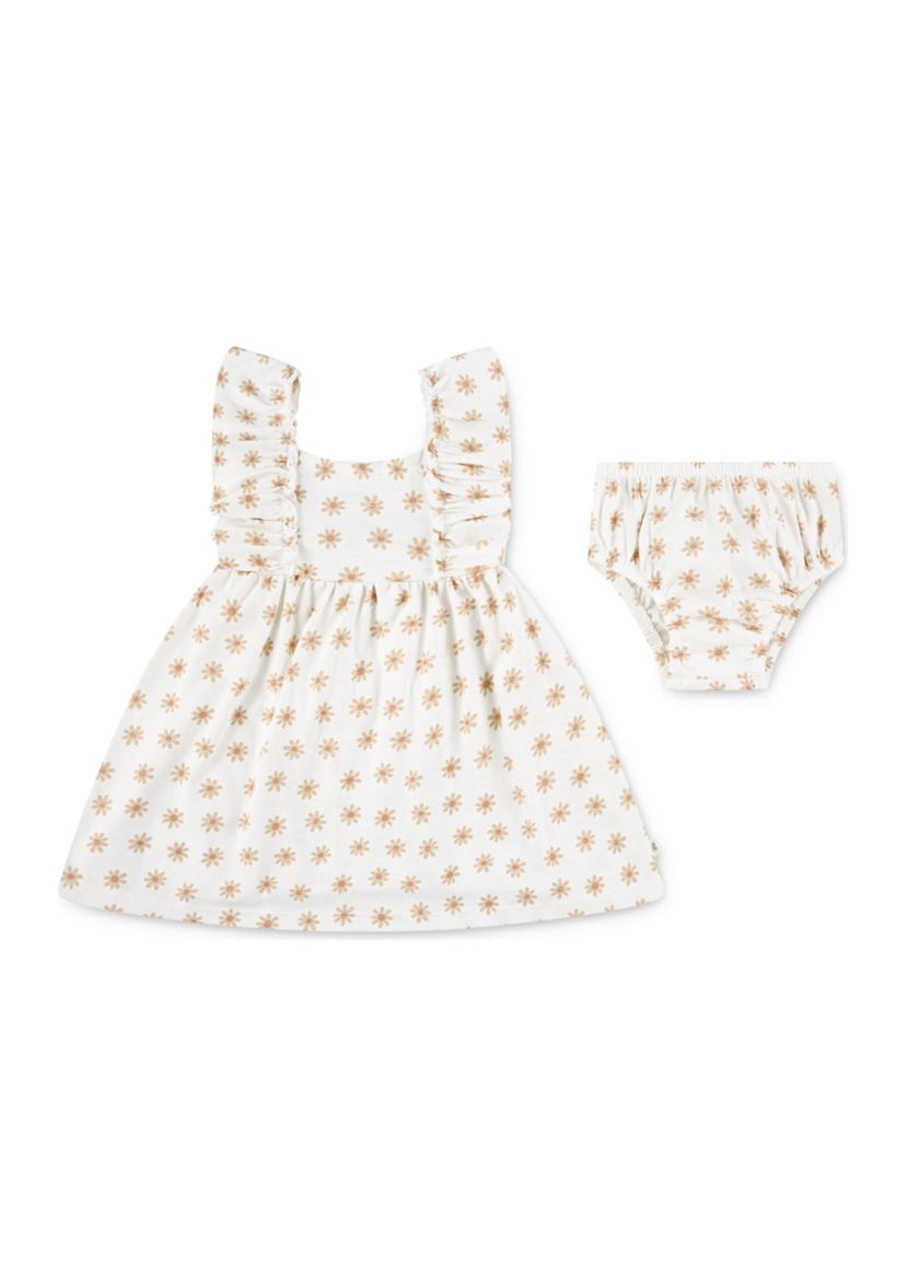 Baby Girls Floral Dress and Diaper Cover