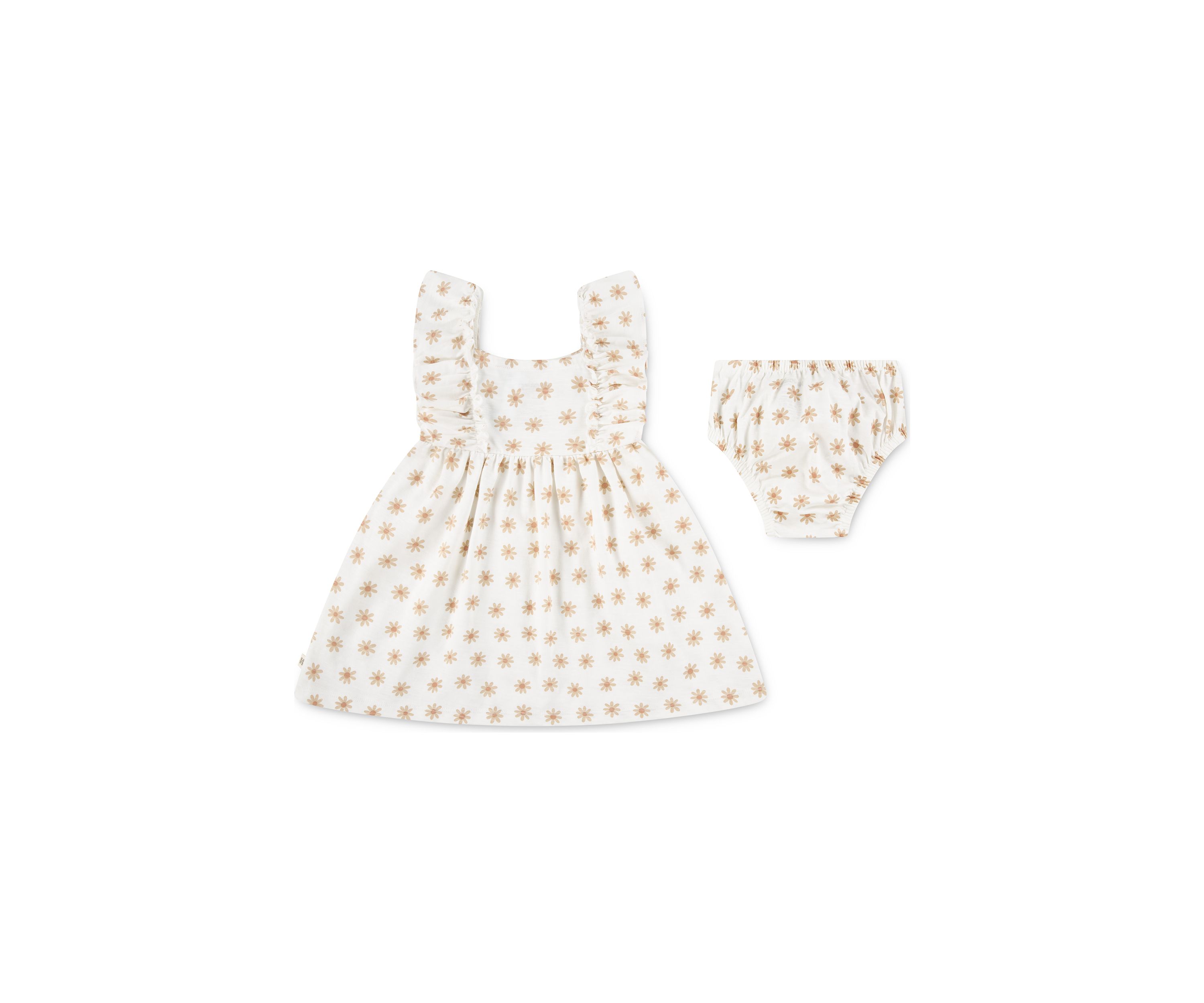 Baby Girls Floral Dress and Diaper Cover