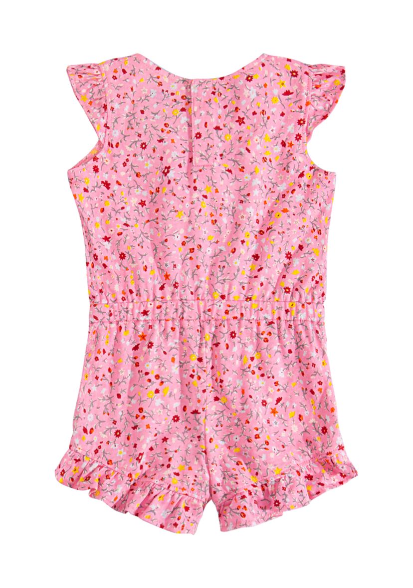 Toddler Girls Floral Ruffle Romper 