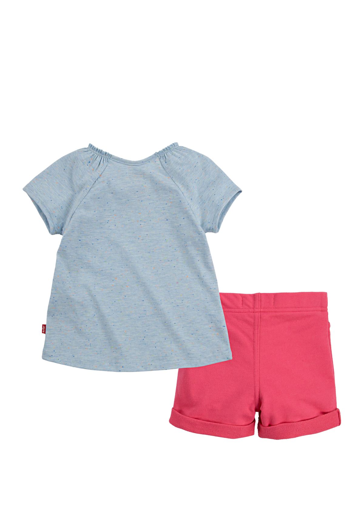 Toddler Girls Flutter Sleeve Top and Shorts 2 Piece Set
