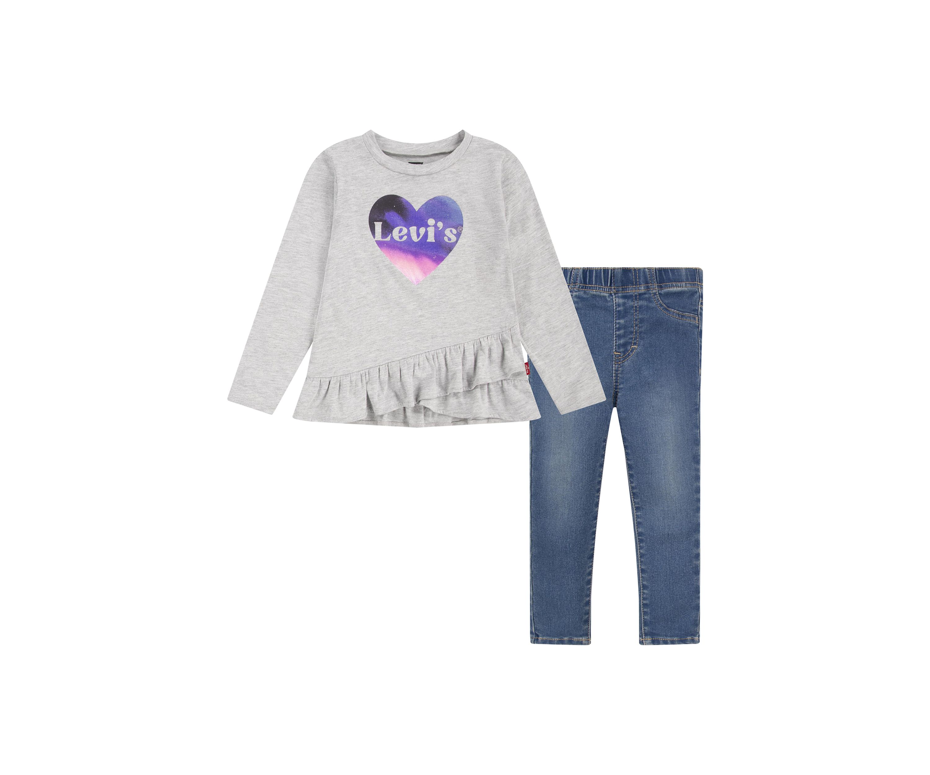 Toddler Girls Heart Logo Graphic Set 