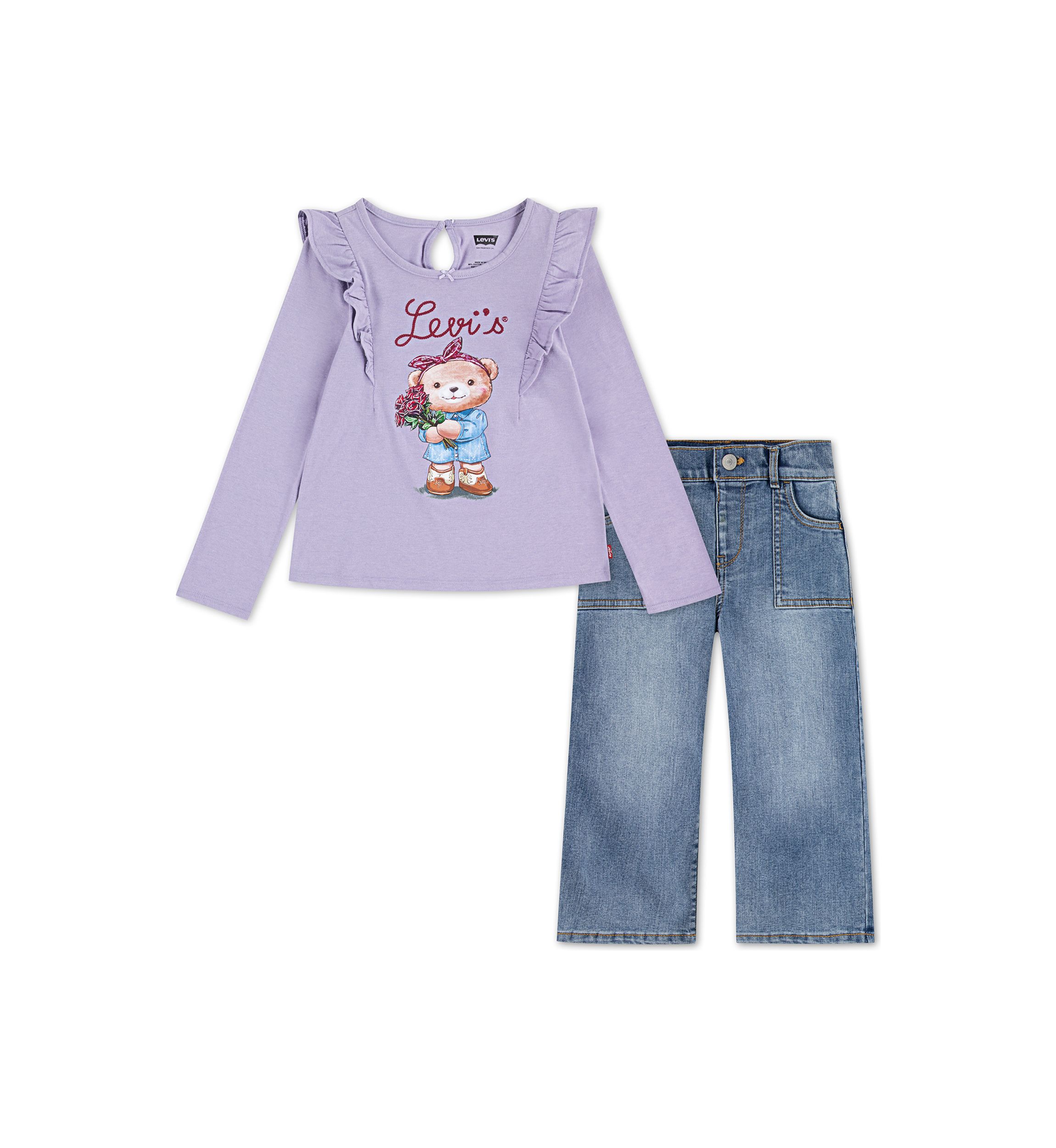 Toddler Girls T-Shirt and Jeans Set
