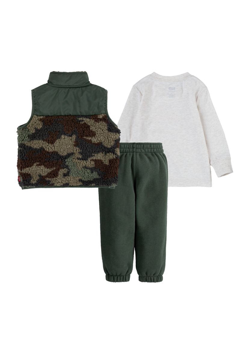 Baby Boys 3-Piece Camo Vest Set