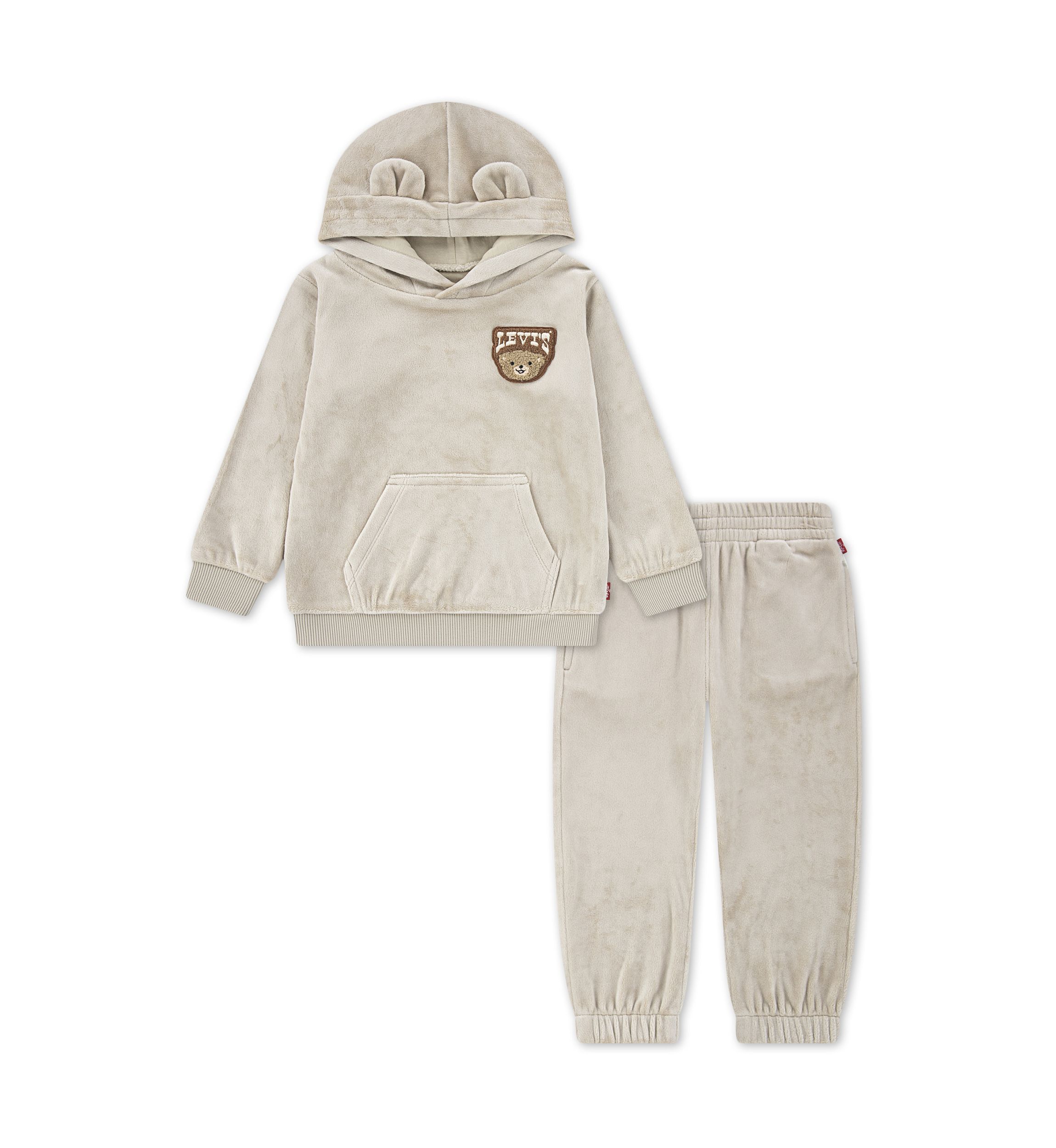 Boys Sheared Minky Sherpa Bear Set