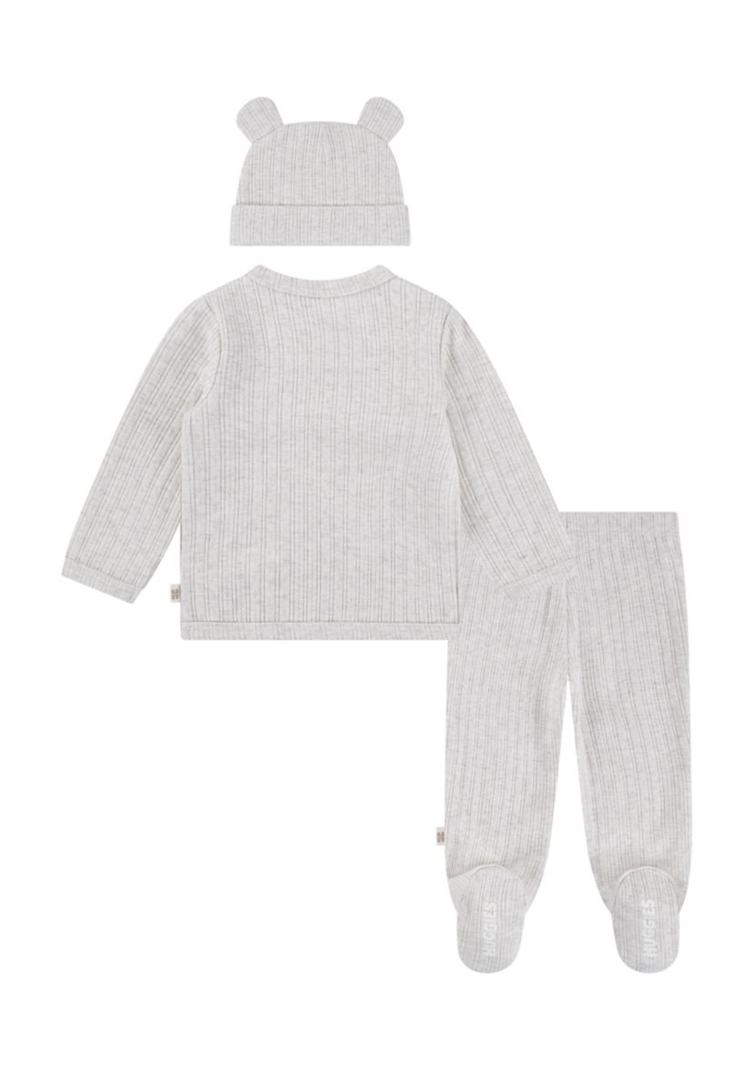 Baby Boys Footed Pants and Hat Set