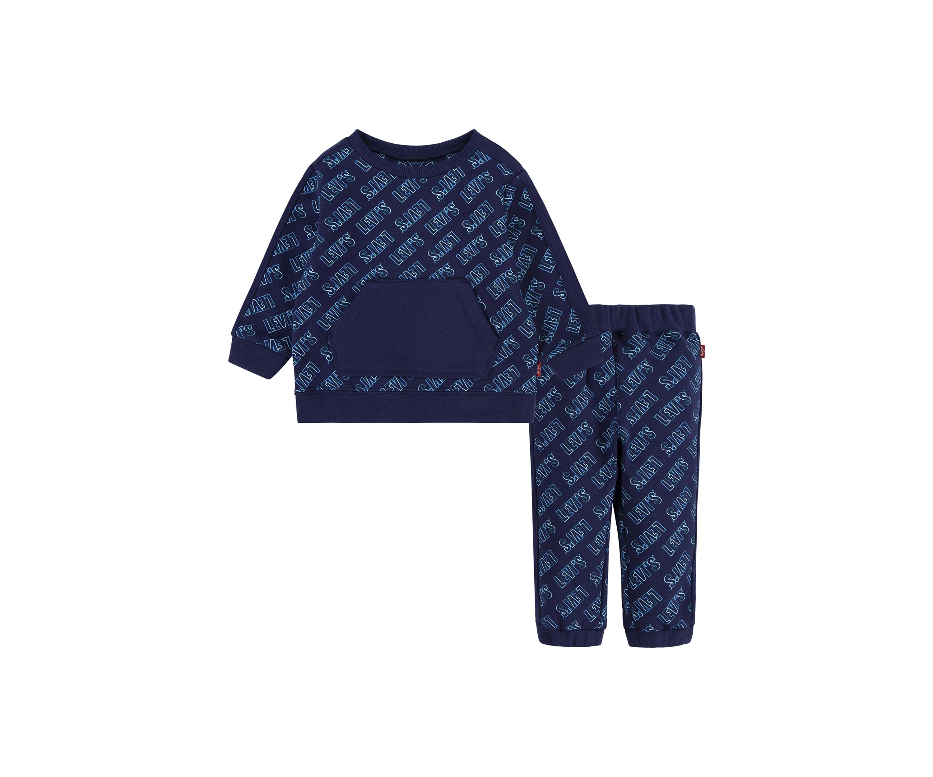Baby Boys Allover Printed Sweatshirt and Joggers Set
