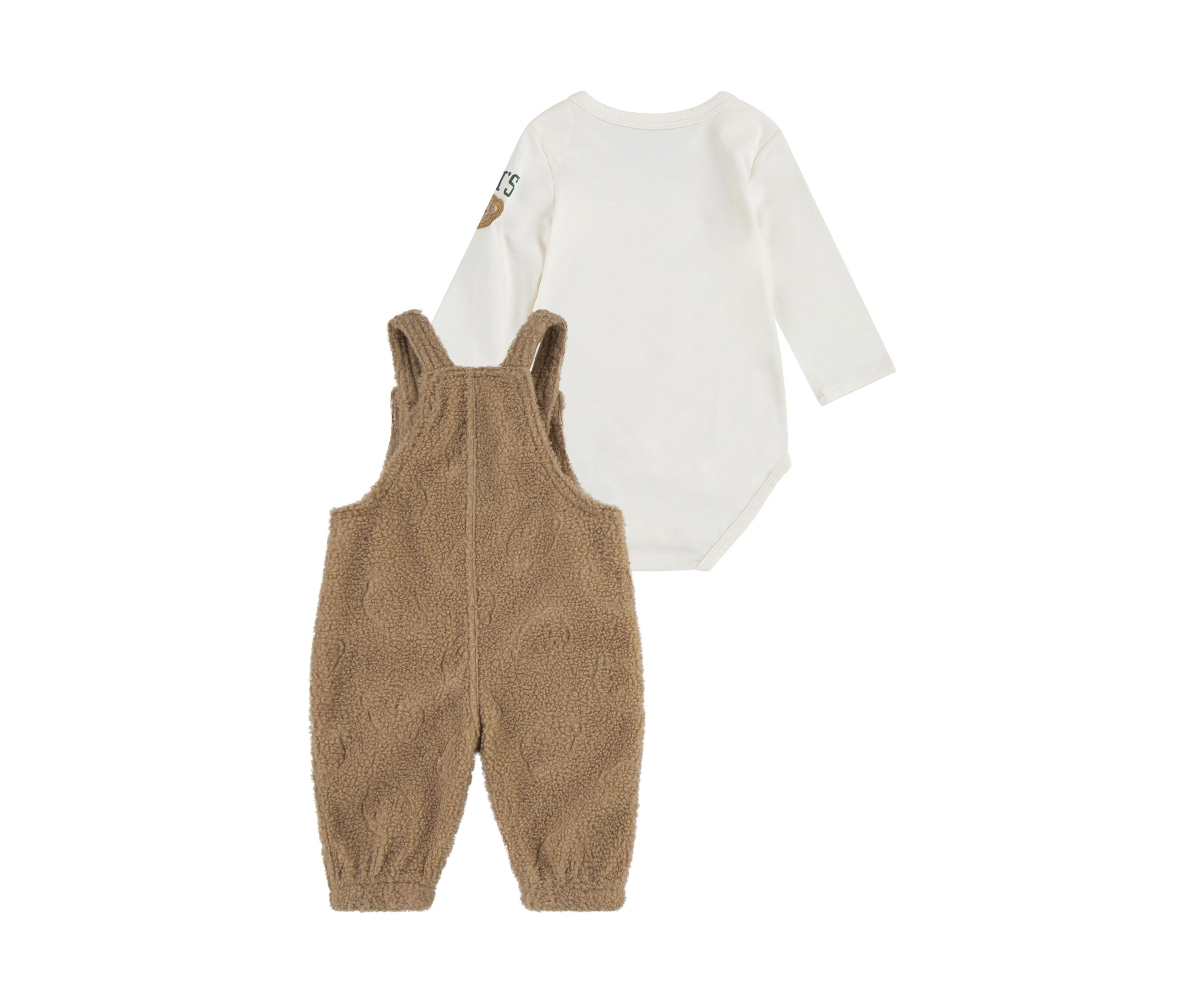 Baby Boys Debossed Overalls Set