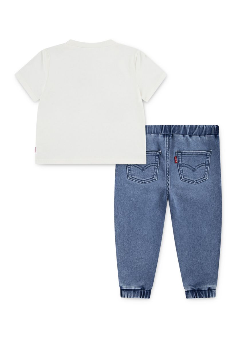 Baby Boys Varsity Patch T-Shirt and Pull On Joggers Set