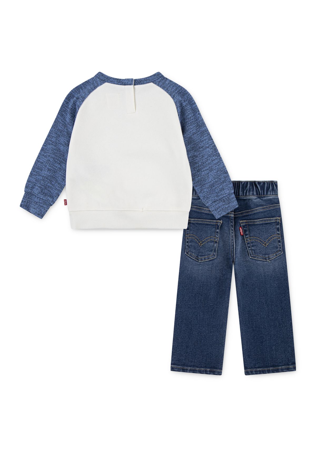 Baby Boys 3D Moto Graphic Sweatshirt and Denim Jeans Set