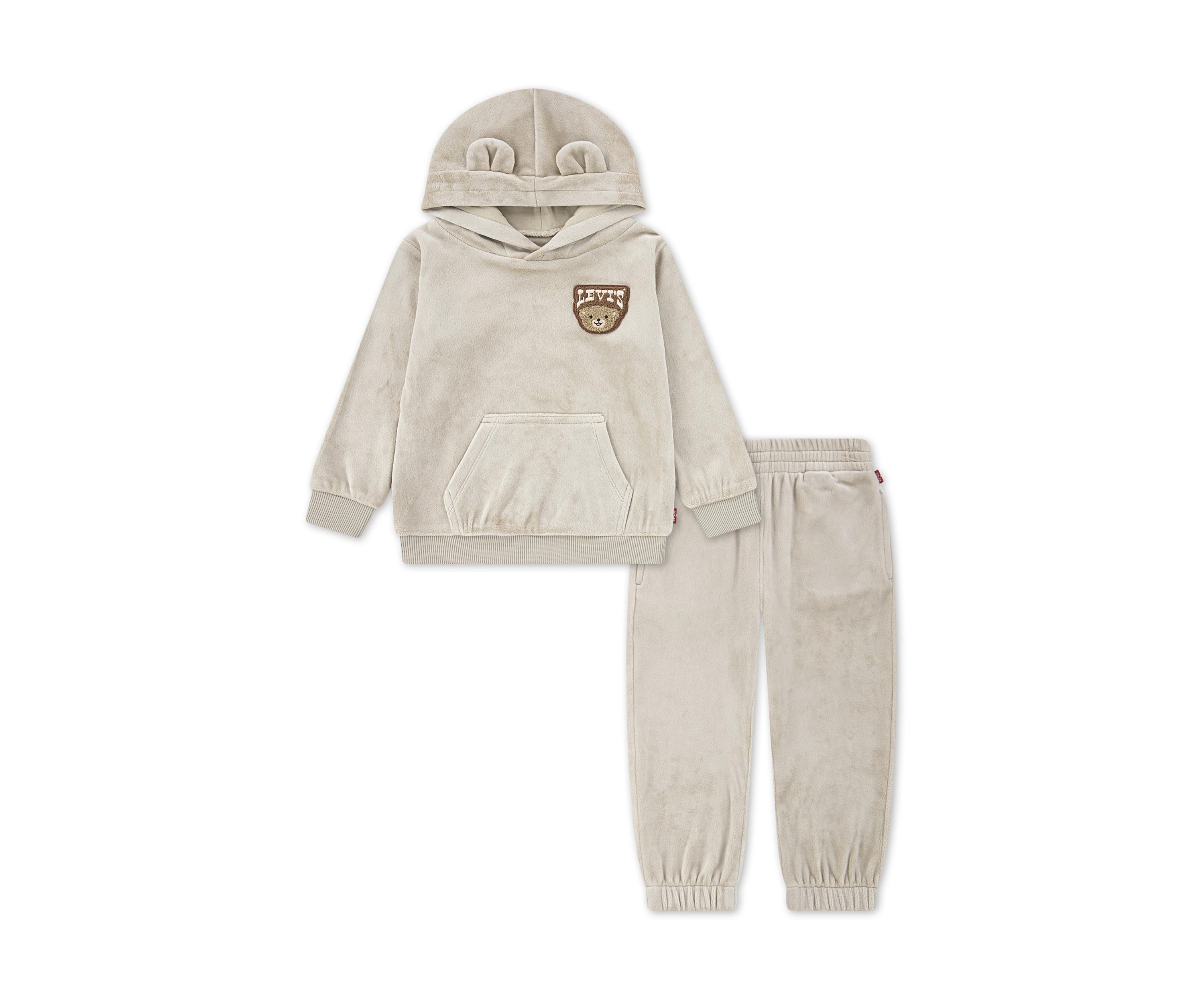 Baby Boys Sherpa Bear Hoodie Set