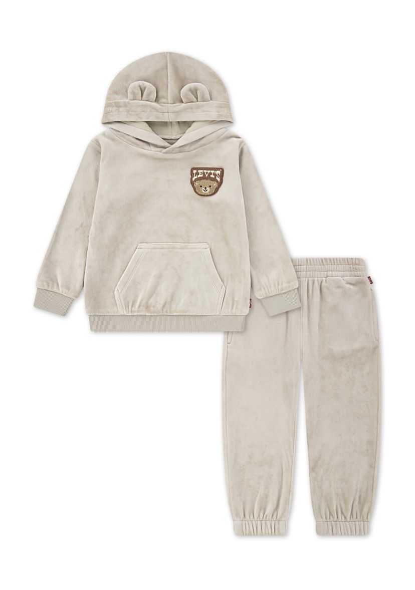 Baby Boys Sherpa Bear Hoodie Set