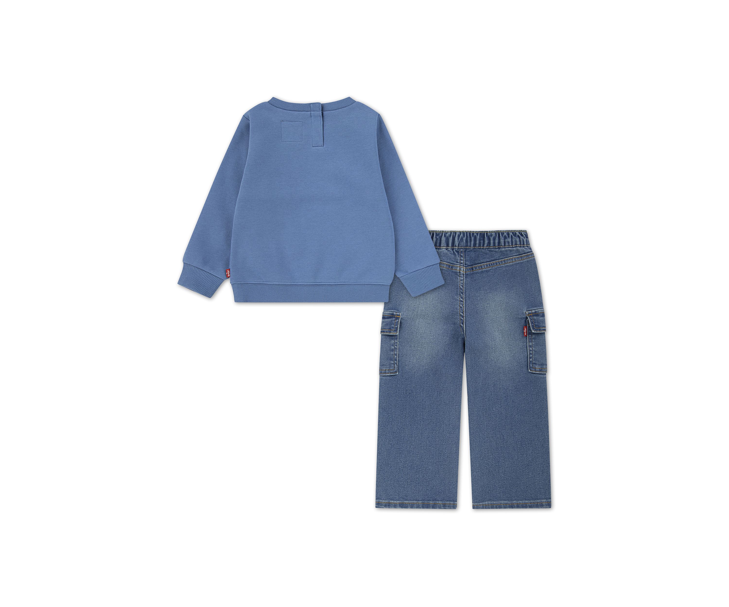 Baby Boys Stay Loose Graphic Sweatshirt and Jeans Set