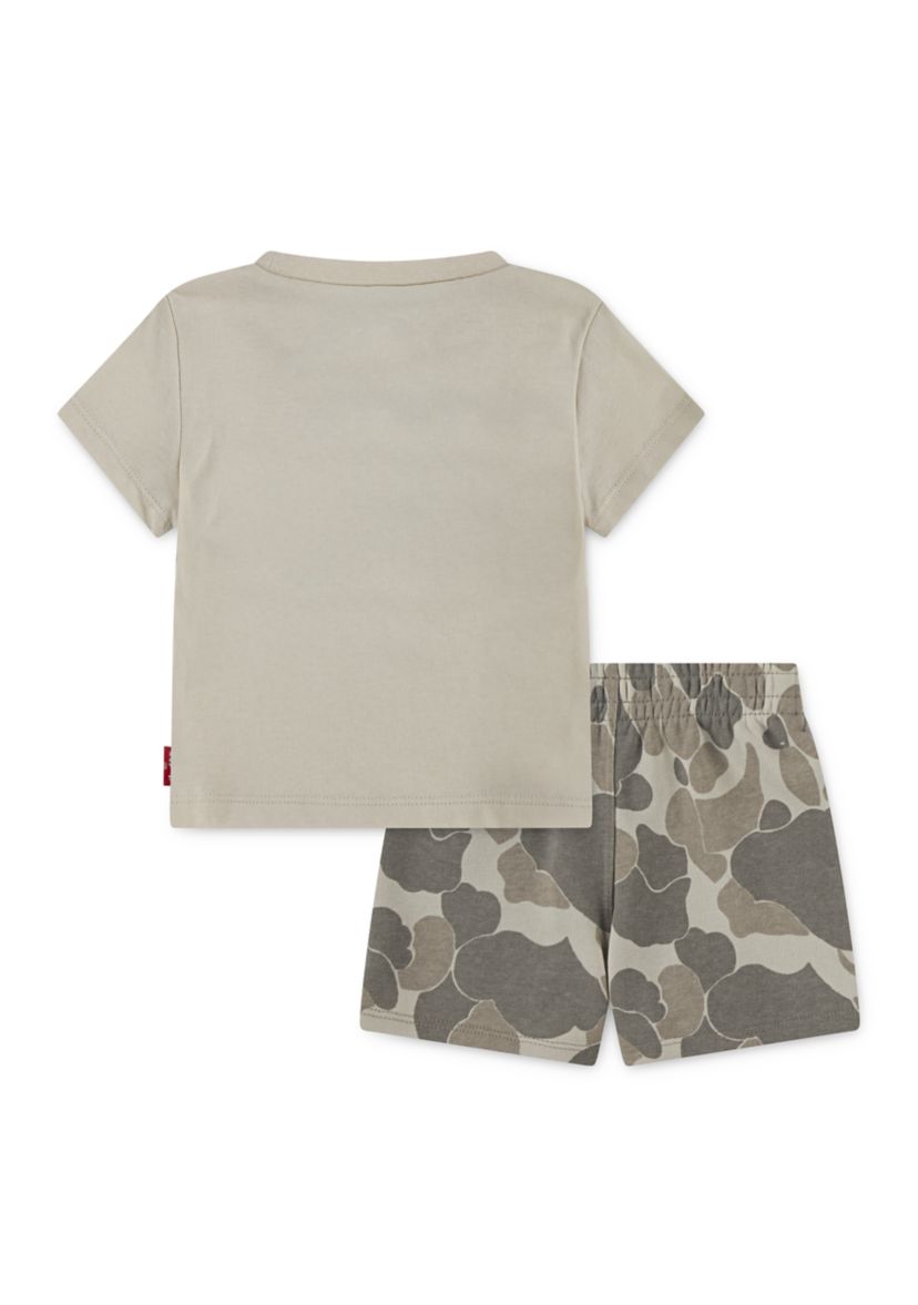 Baby Boys Camo Logo T-Shirt and Shorts Set