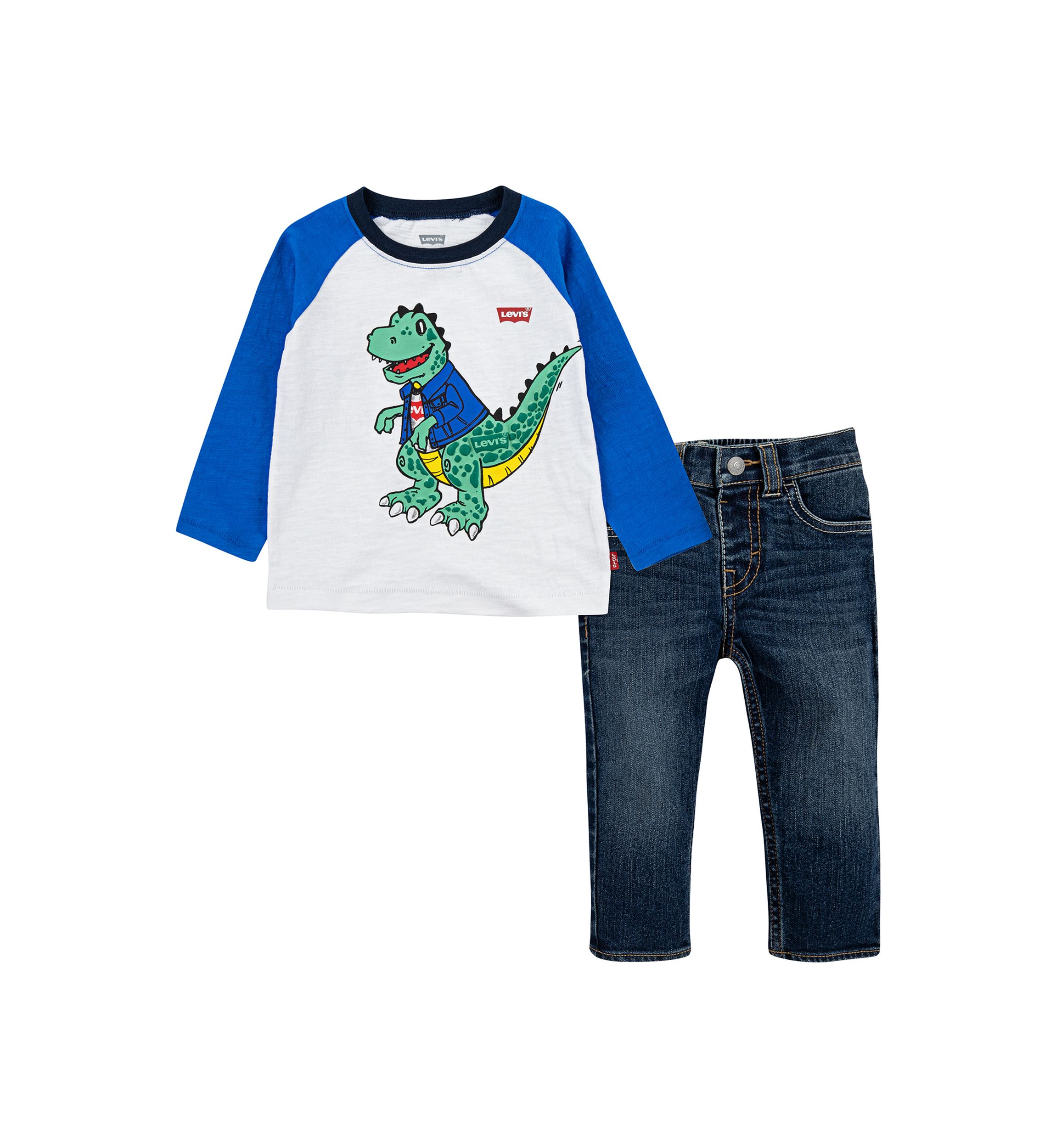 Toddler Boys Raglan Top and Jeans Set