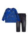 Toddler Boys Long Sleeve Tie Dye Shirt and Pants Set
