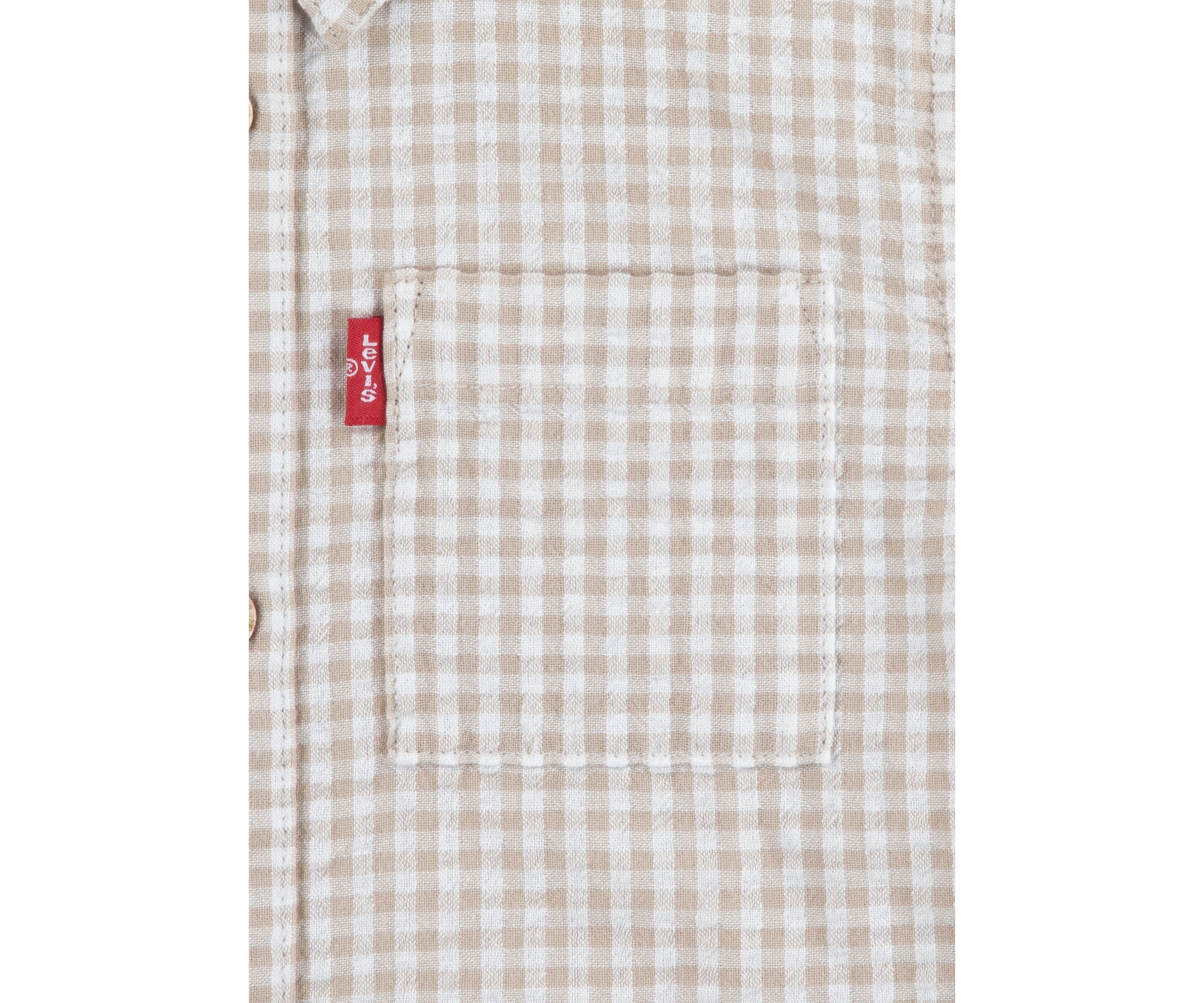 Toddler Boys Gingham Top and Jogger Pants Set
